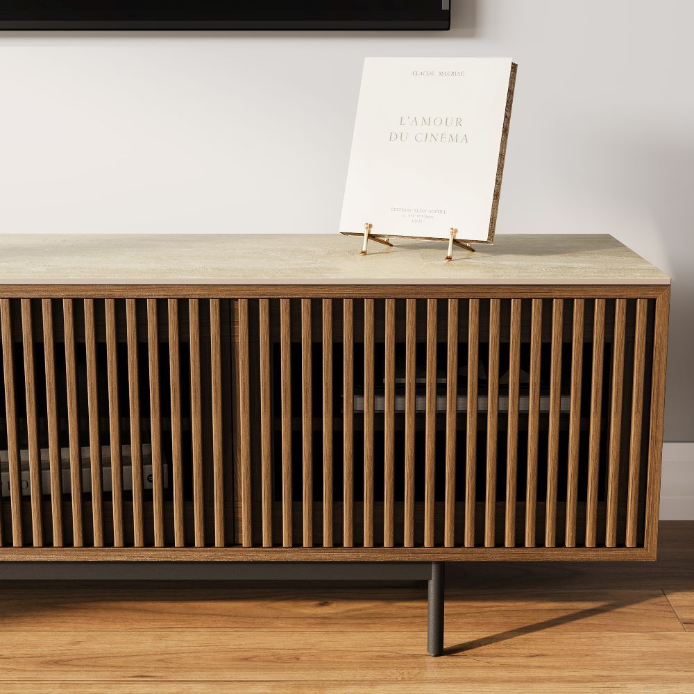 VISION Walnut Color MDF TV Stands