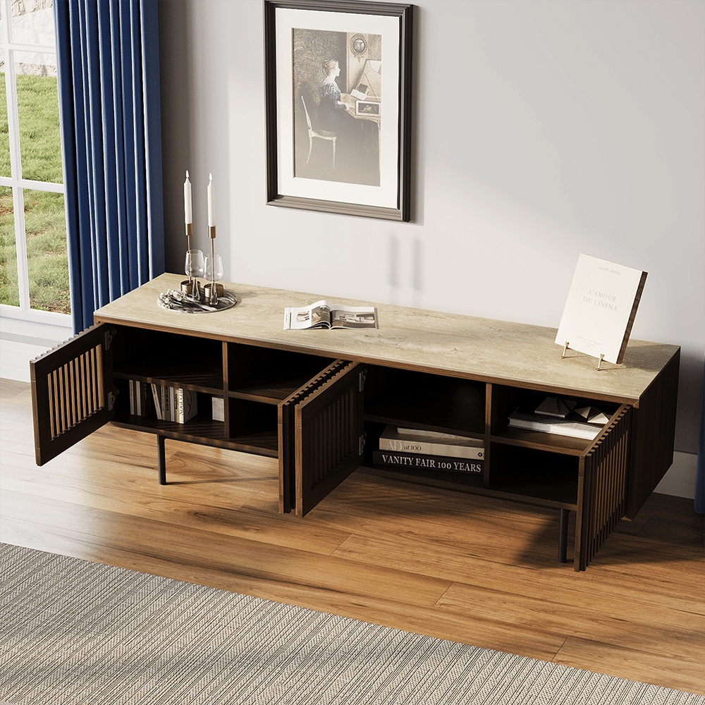 Modern Walnut Color MDF TV Stands