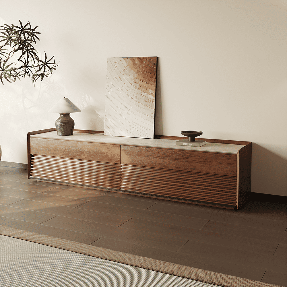 Solid Wood Walnut MDF TV Stands