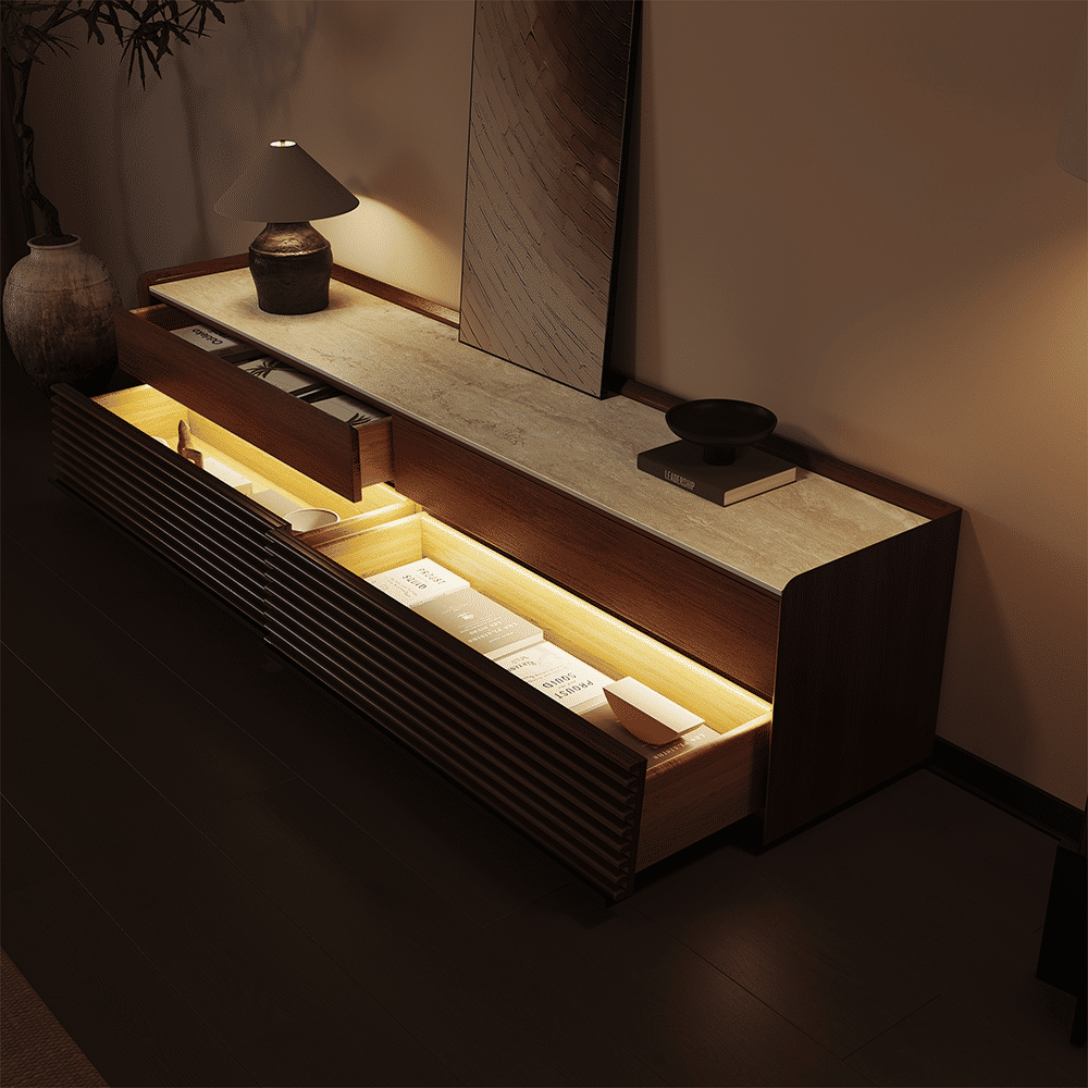 Solid Wood Walnut MDF TV Stands