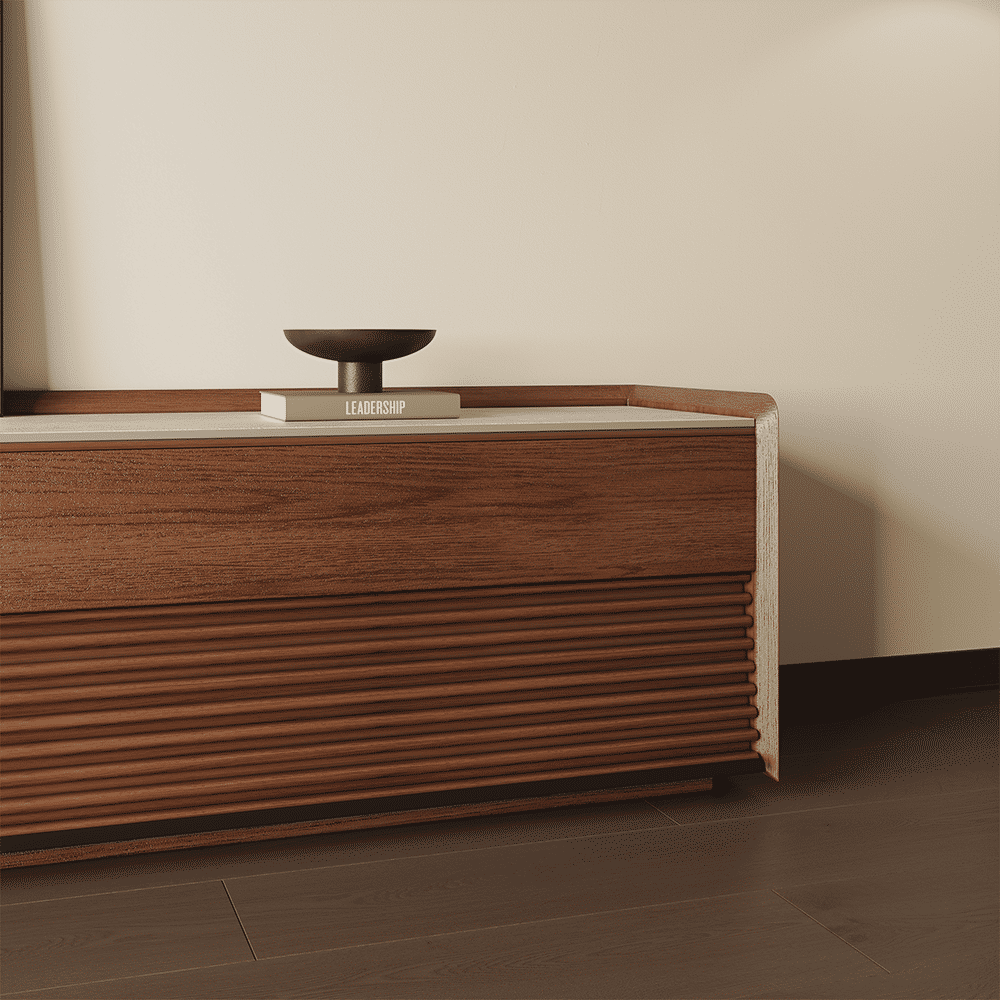 Wood Tabletop Walnut MDF TV Stands