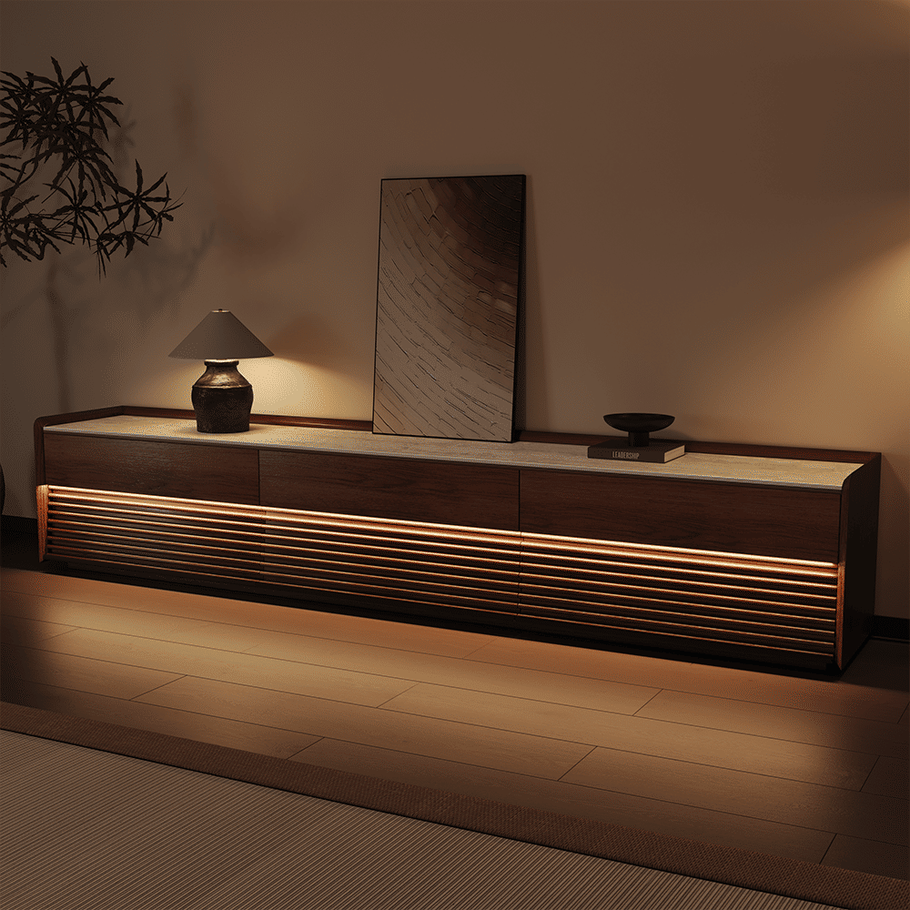 On the Ground Walnut MDF TV Stands