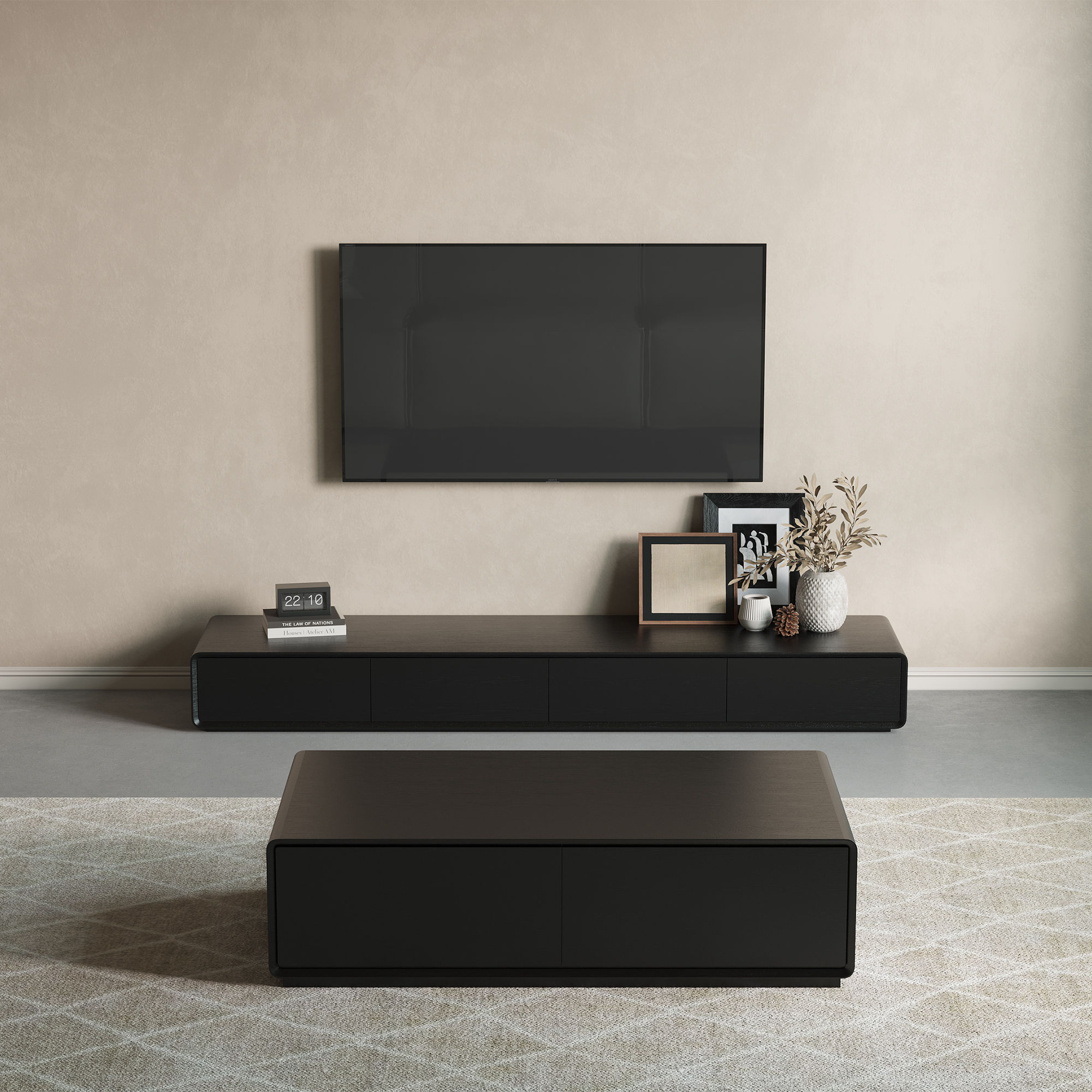 Modern Black MDF TV Stands