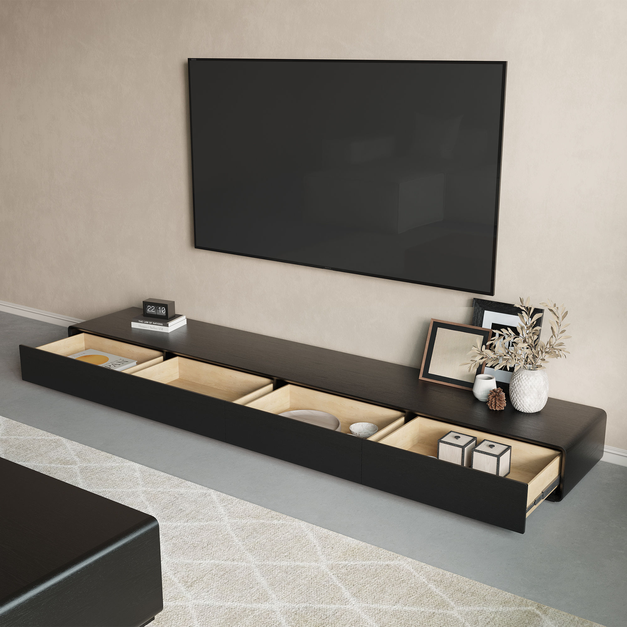 Modern Black MDF TV Stands