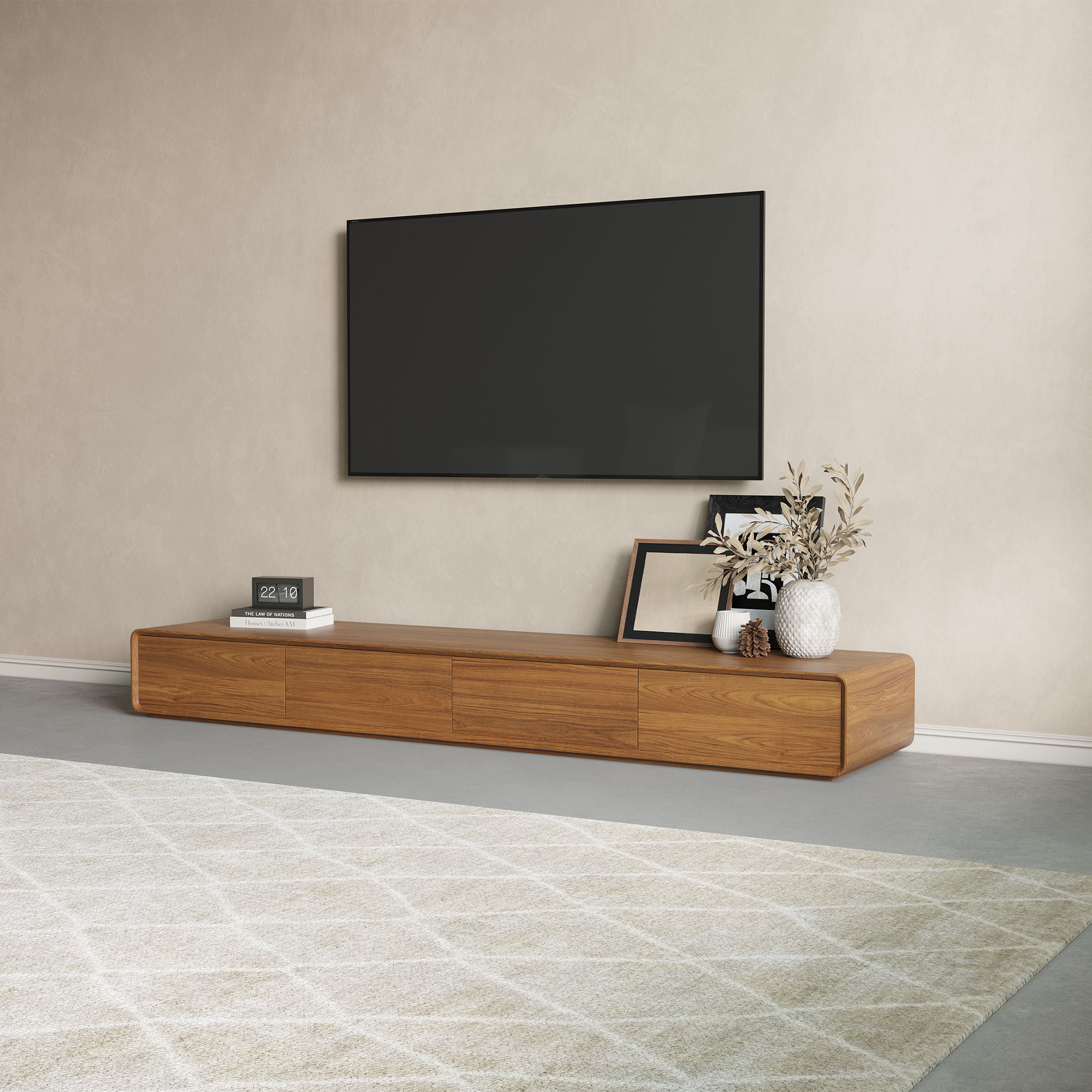 Modern Dark Wood MDF TV Stands