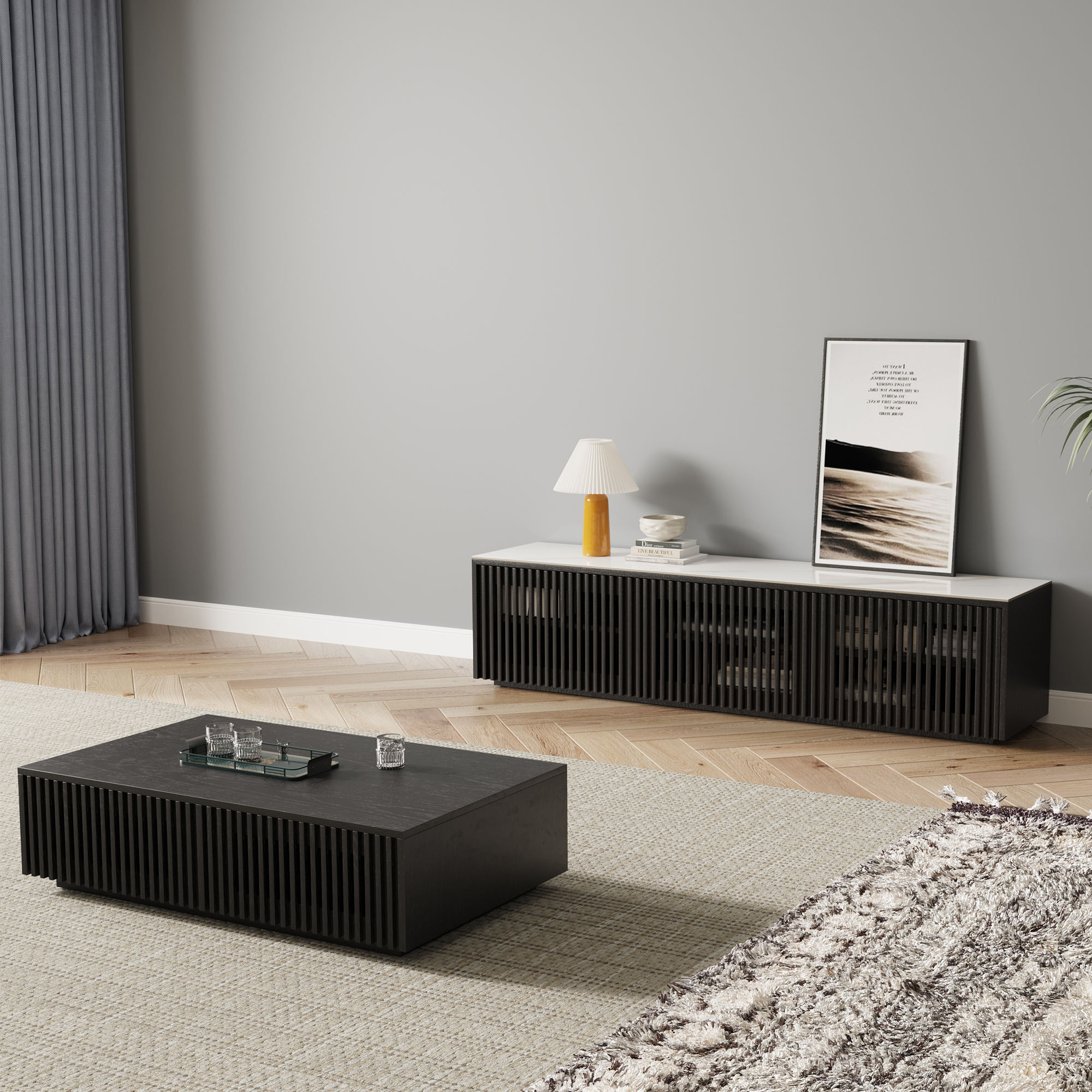 Black Plywood TV Stands