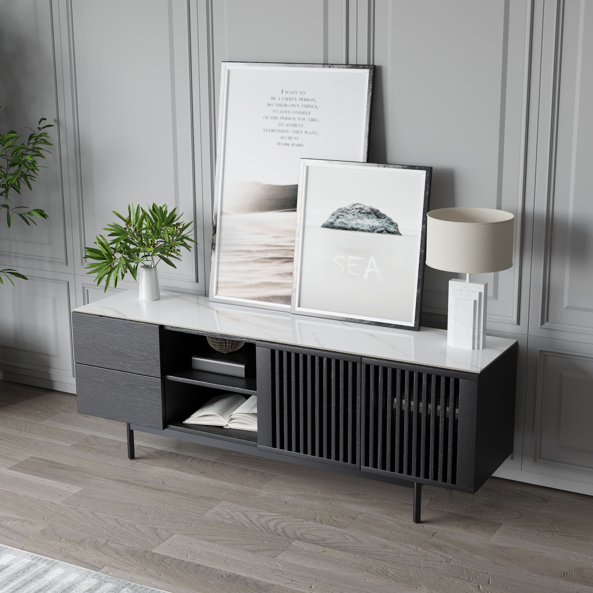 Black Plywood TV Stands