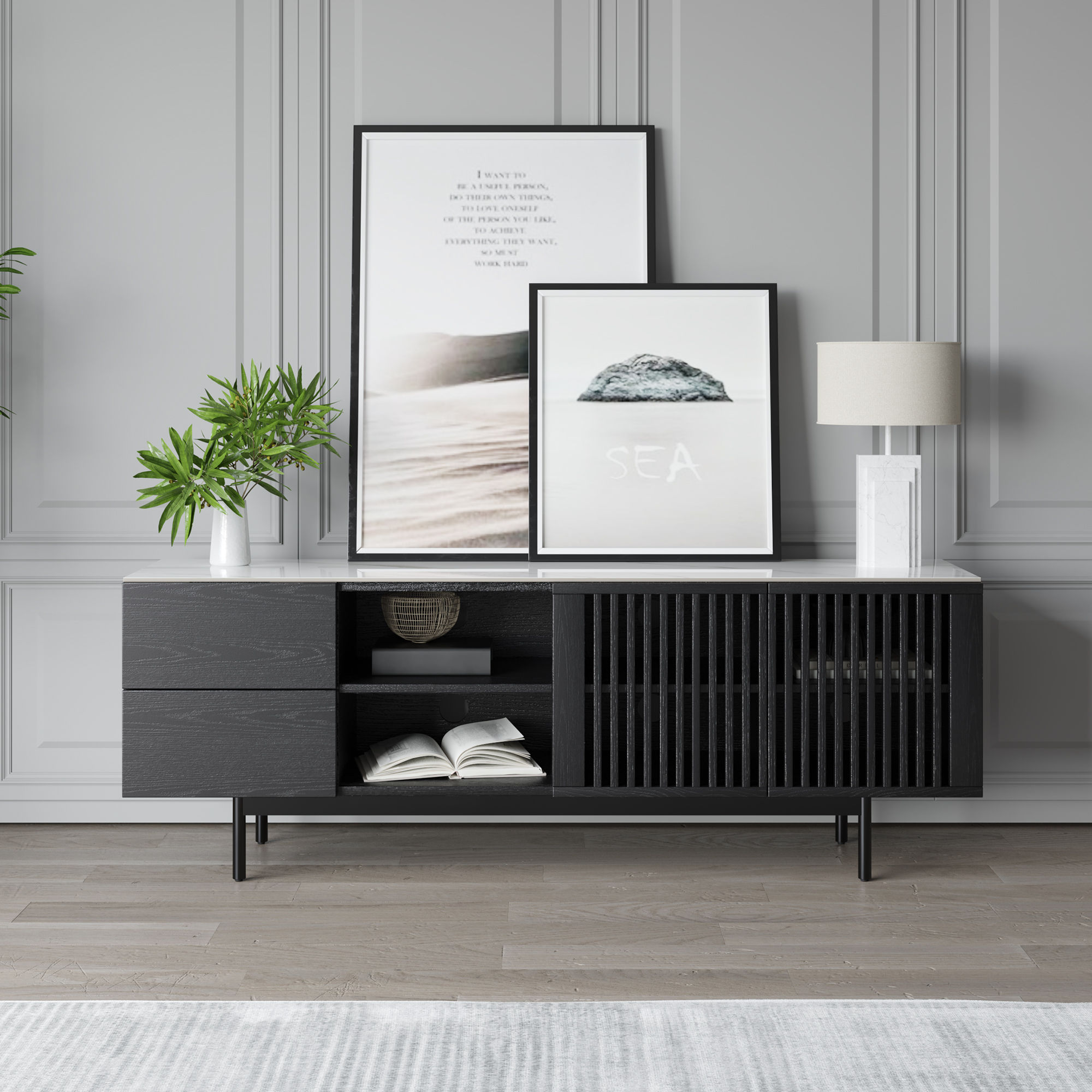 Black Plywood TV Stands