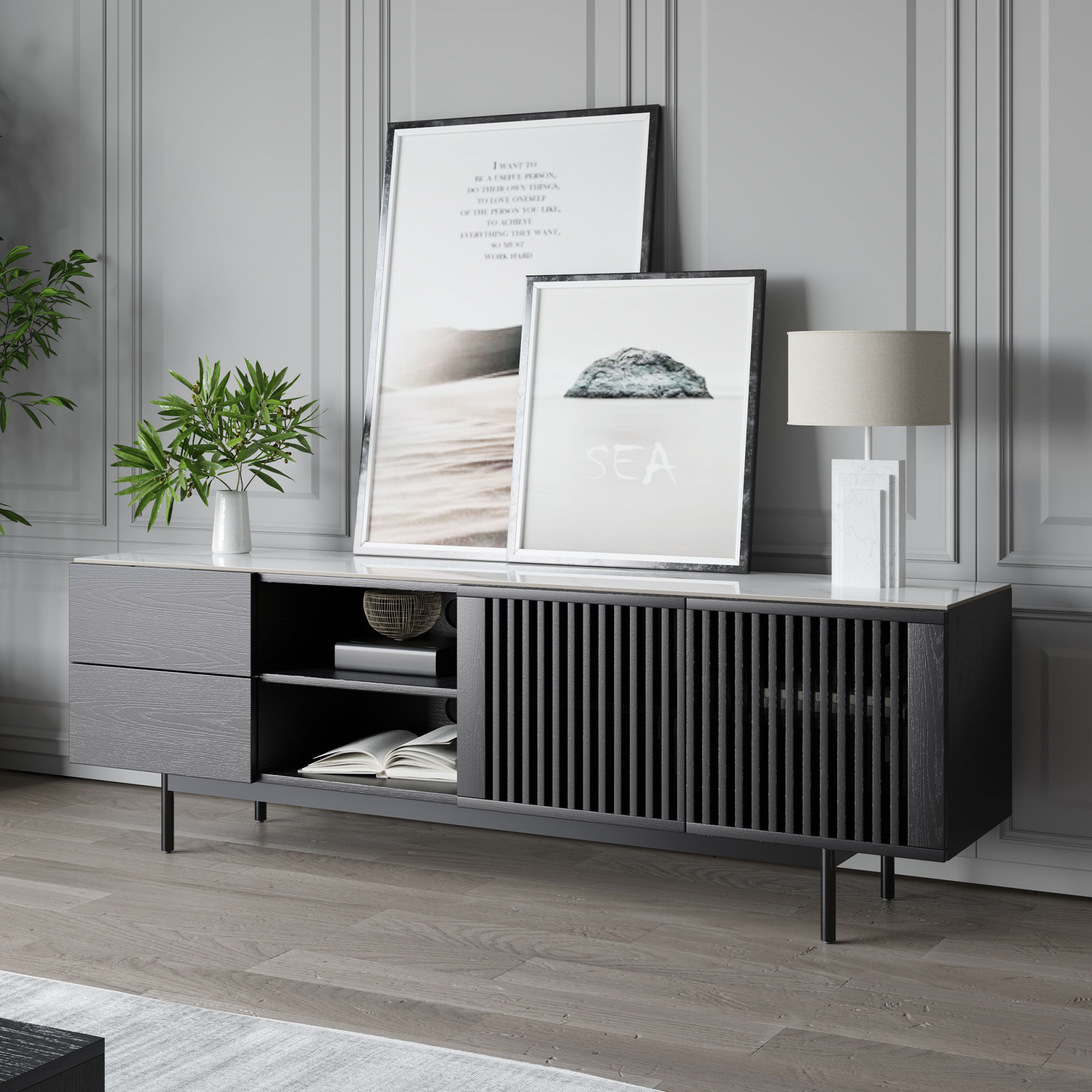 Black Plywood TV Stands