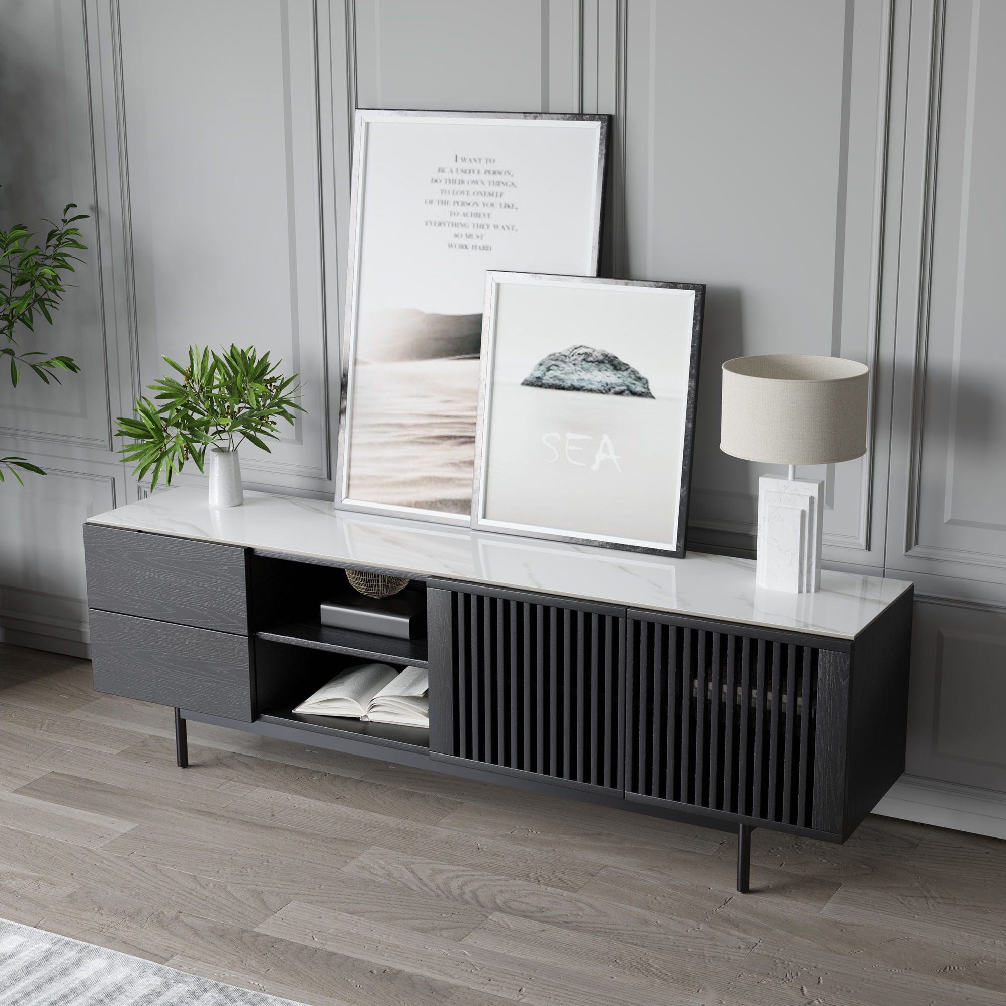 Black Plywood TV Stands