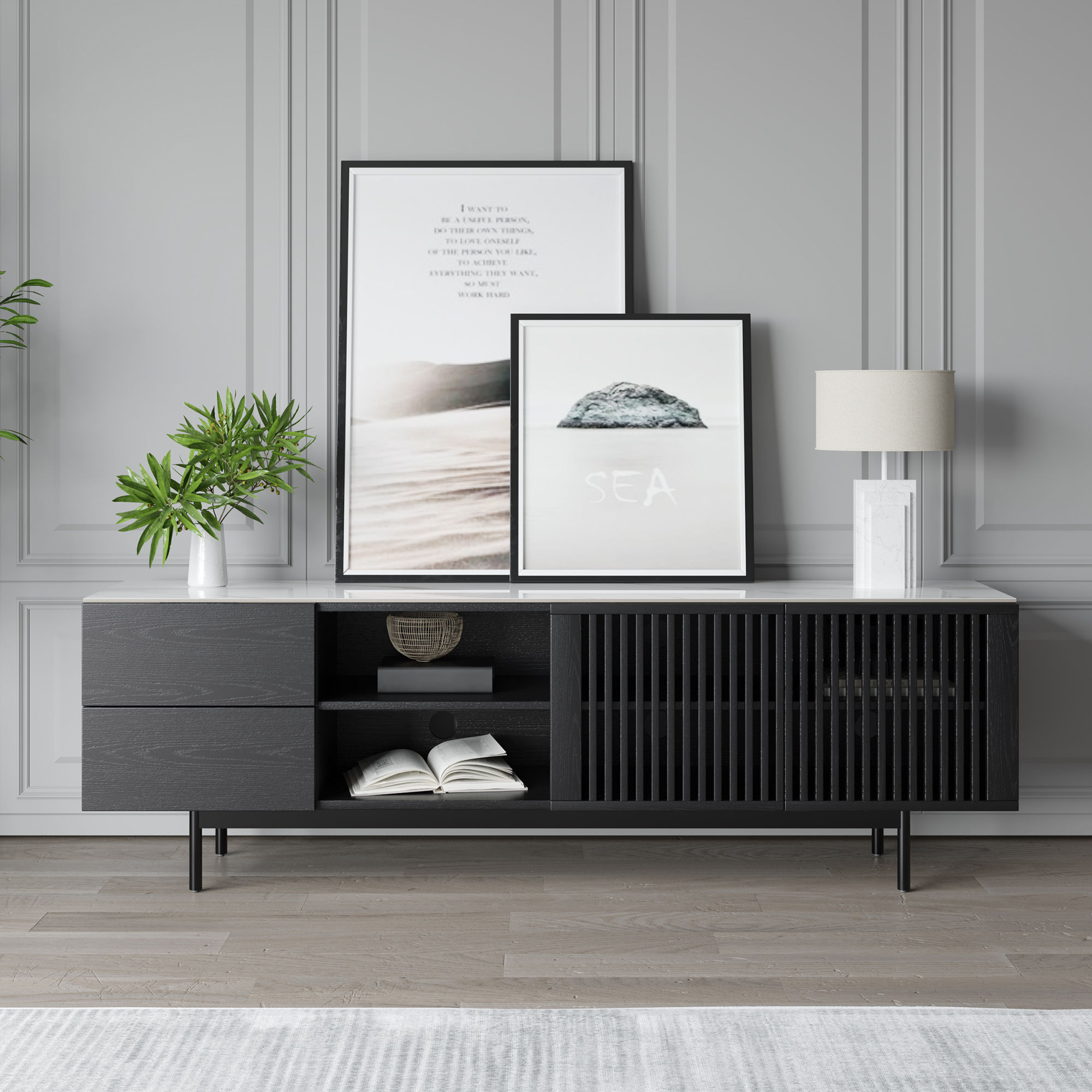 Black Plywood TV Stands