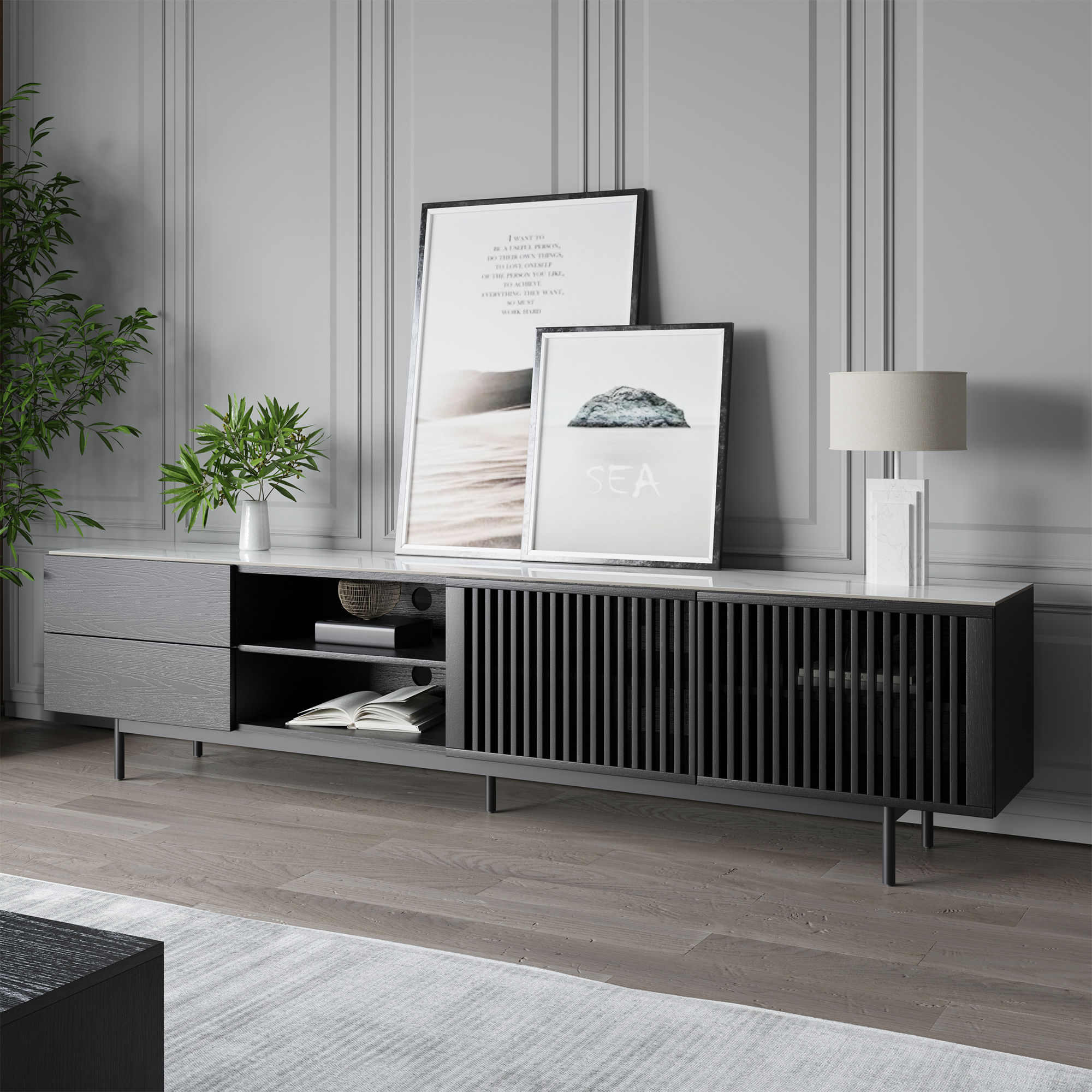 Black Plywood TV Stands