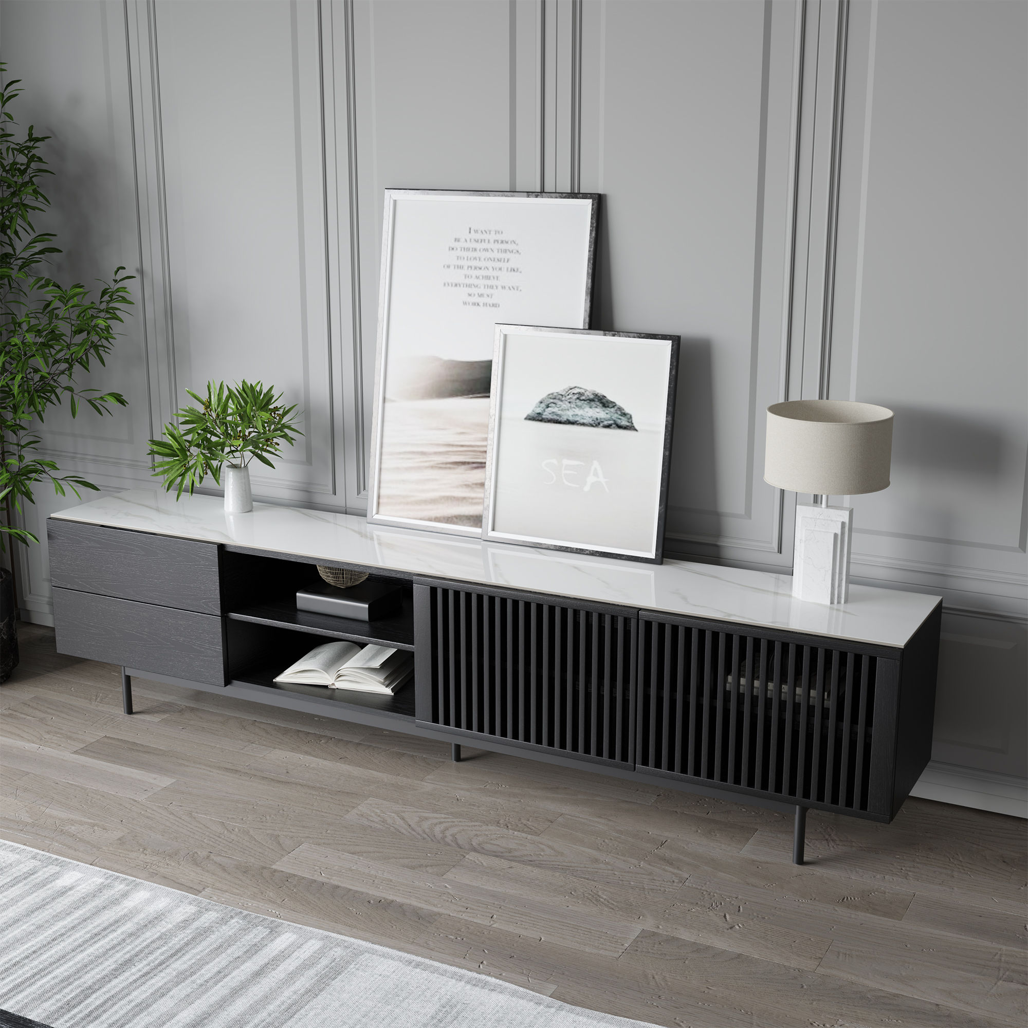 Black Plywood TV Stands