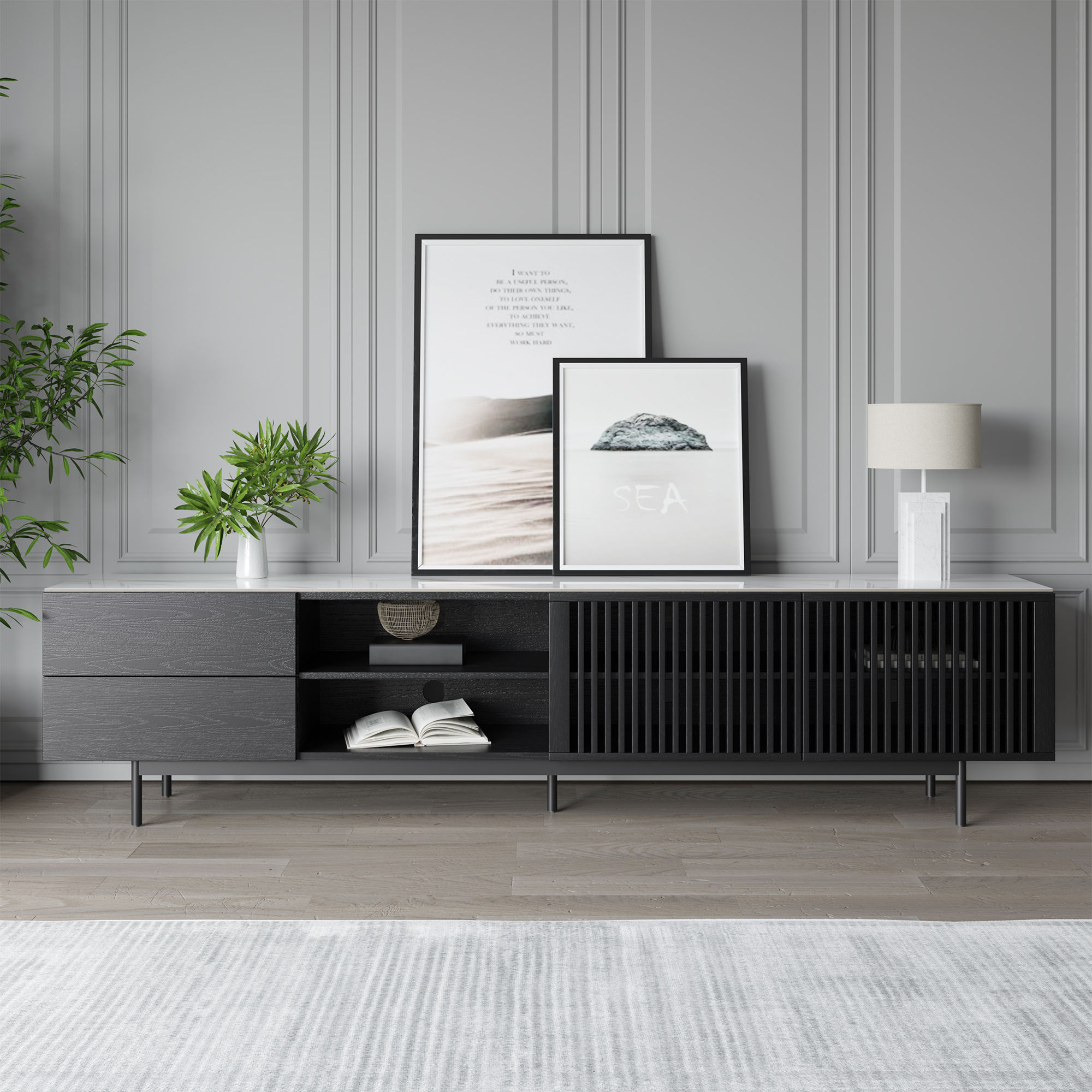 Black Plywood TV Stands