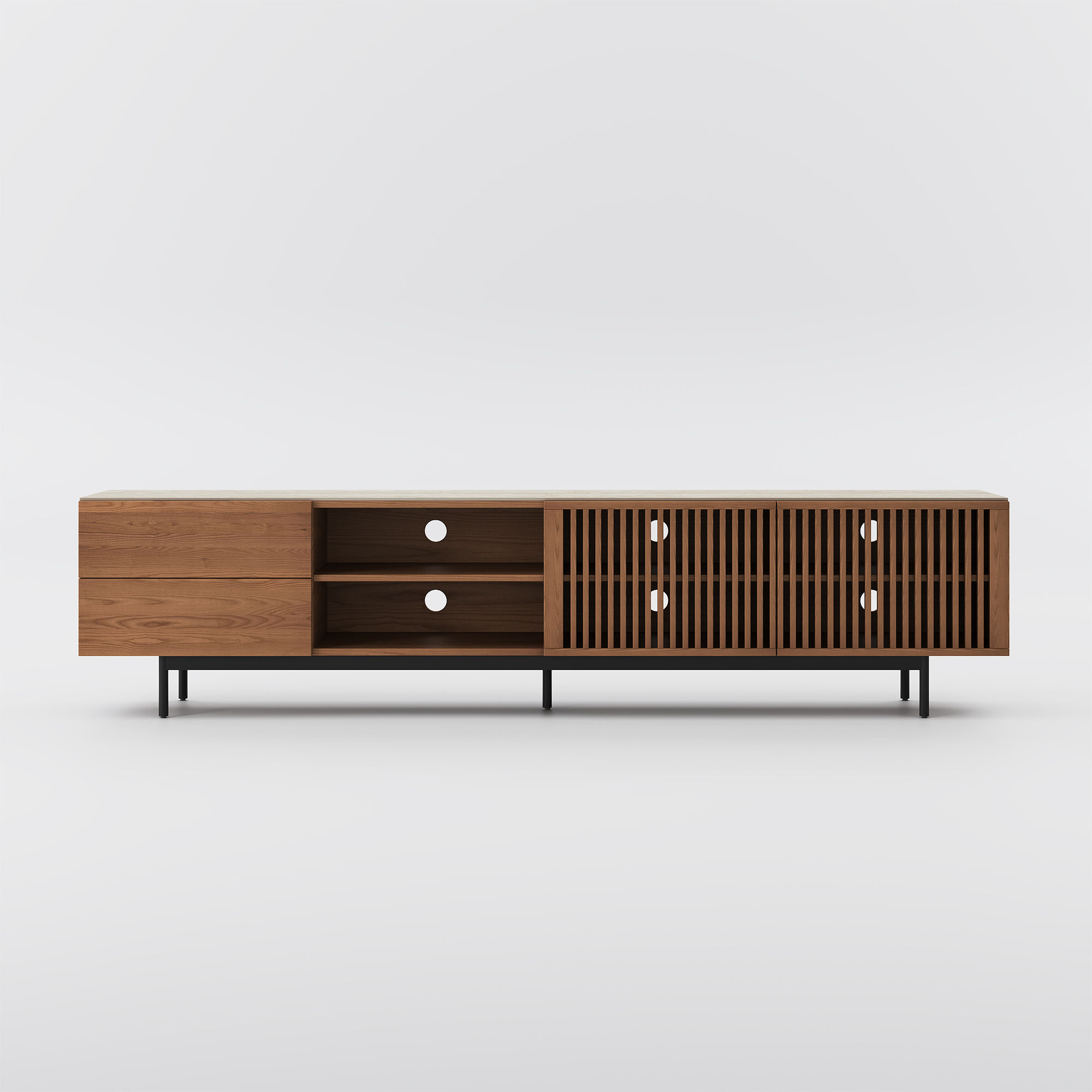 Walnut Color Plywood TV Stands