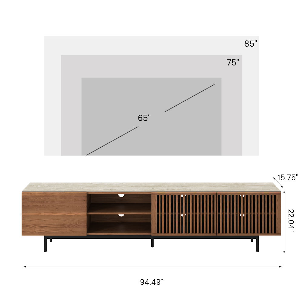 Walnut Color Plywood TV Stands