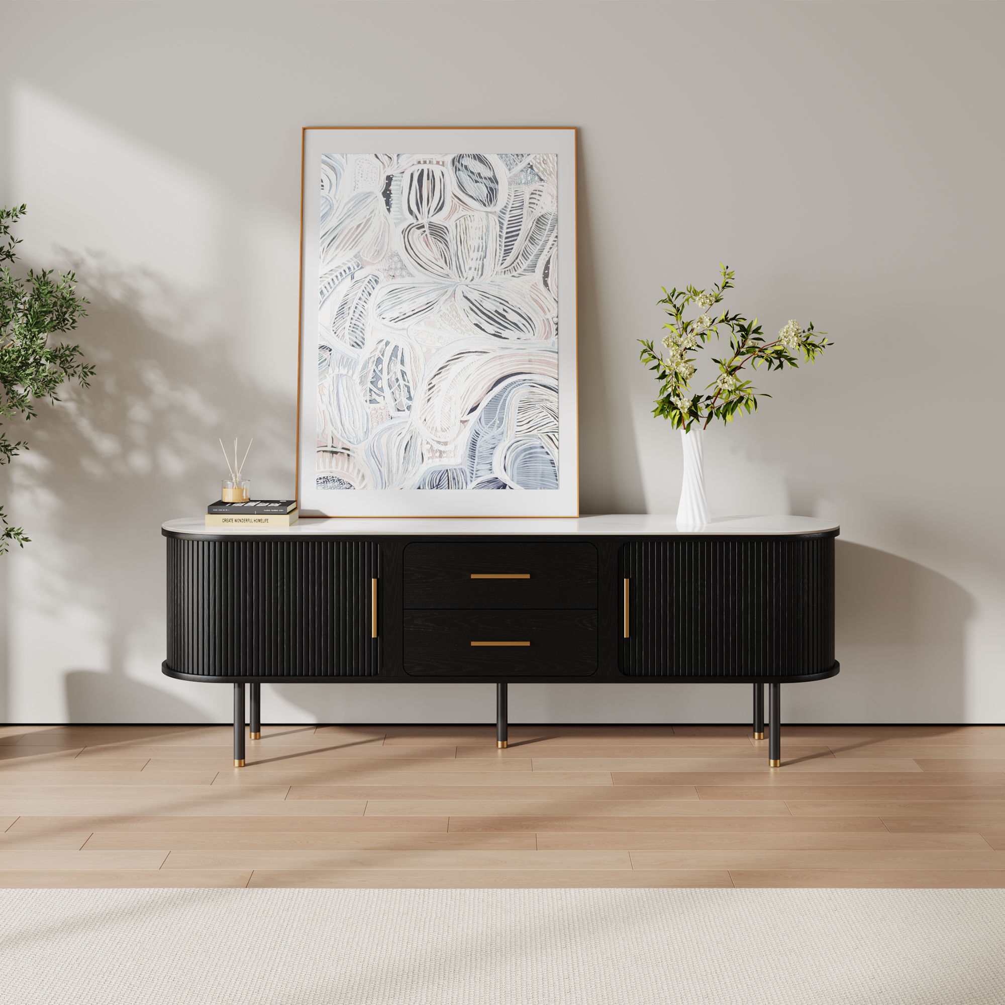 Black Plywood TV Stands