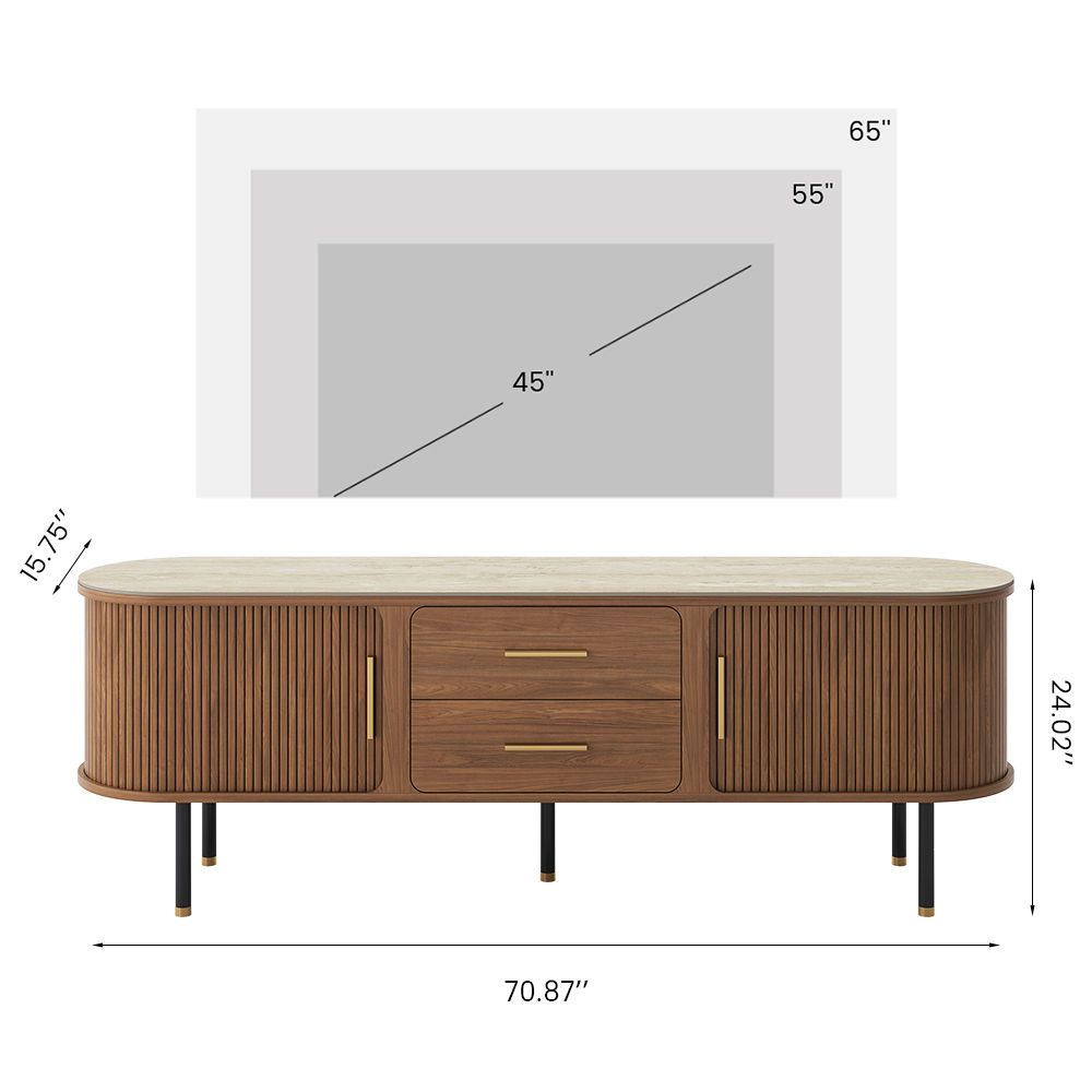 Walnut Color Plywood TV Stands
