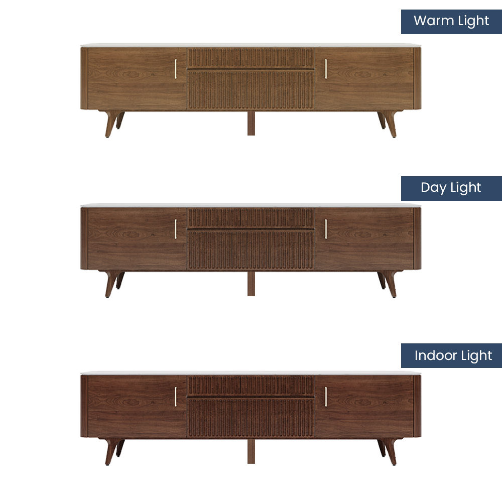Walnut Dark Wood Plywood TV Stands
