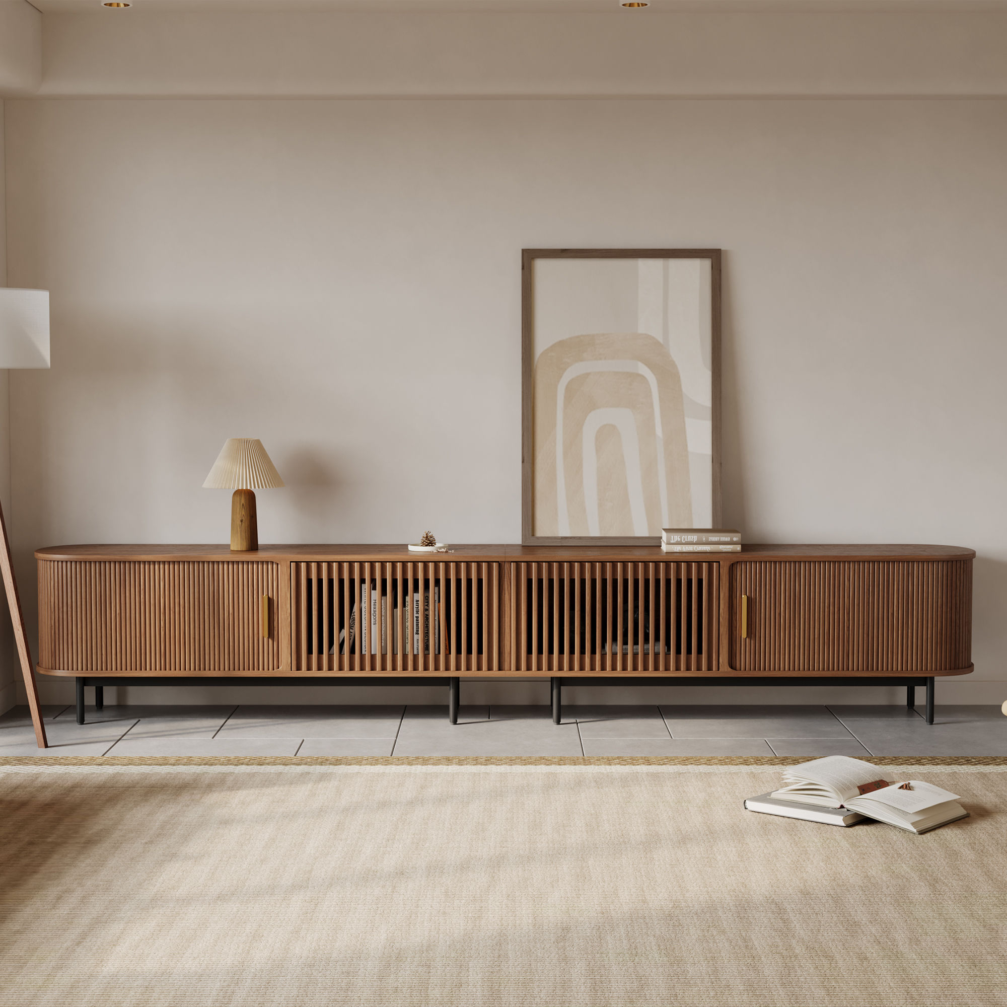 Walnut Color Plywood TV Stands