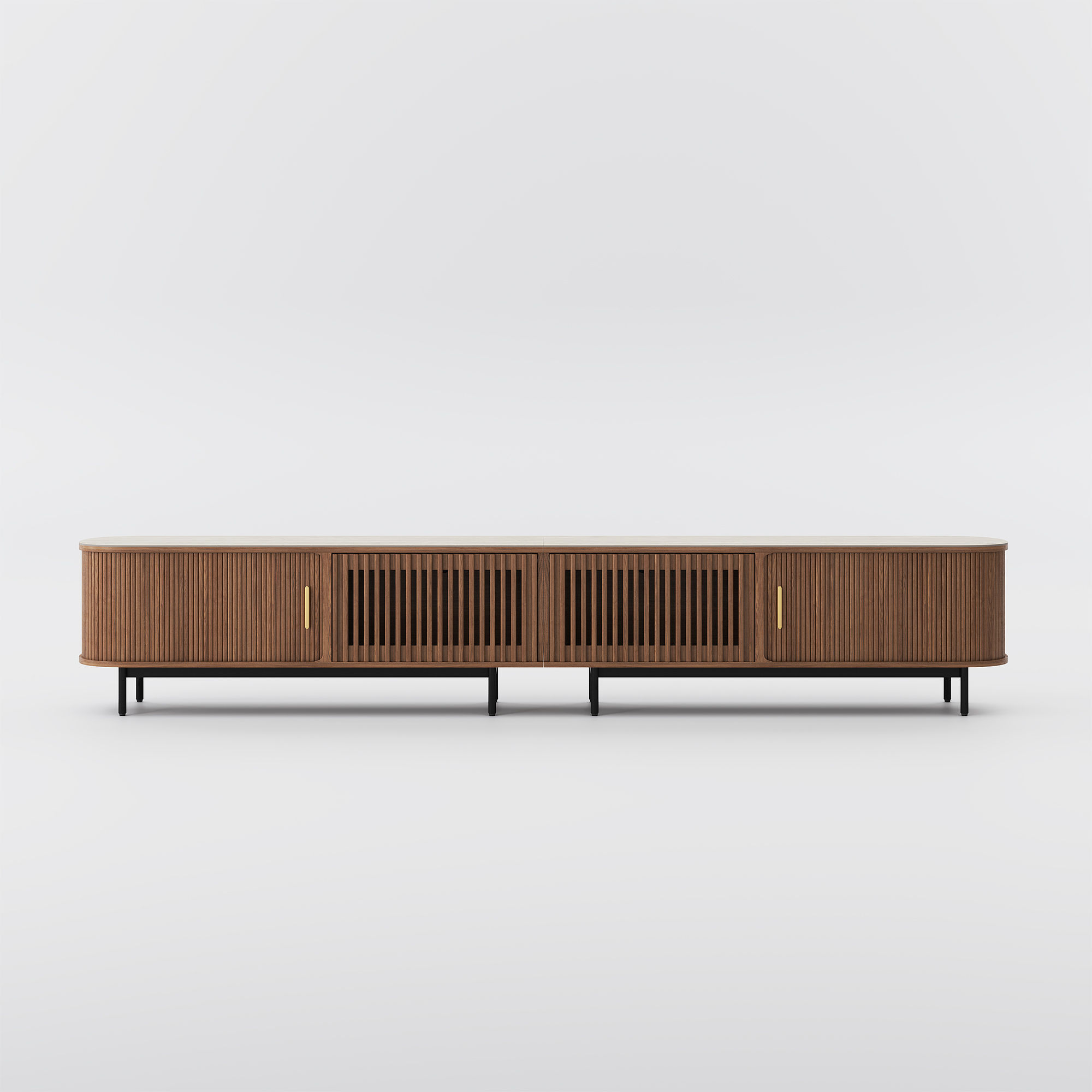 Walnut Color Sintered Stone TV Stands