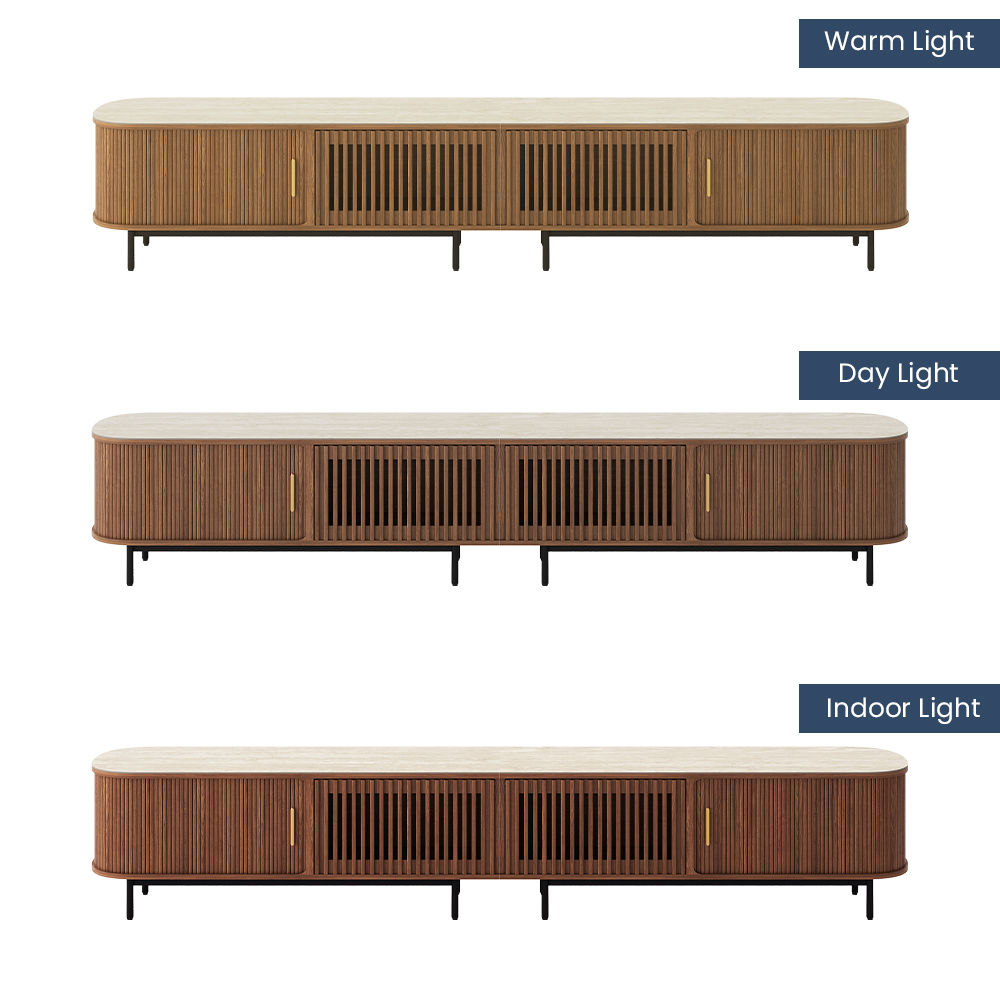 Walnut Color Sintered Stone TV Stands