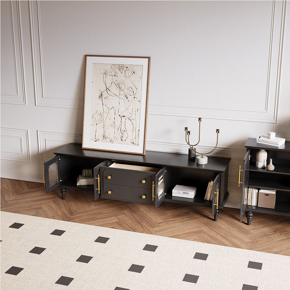 Modern Black Plywood TV Stands