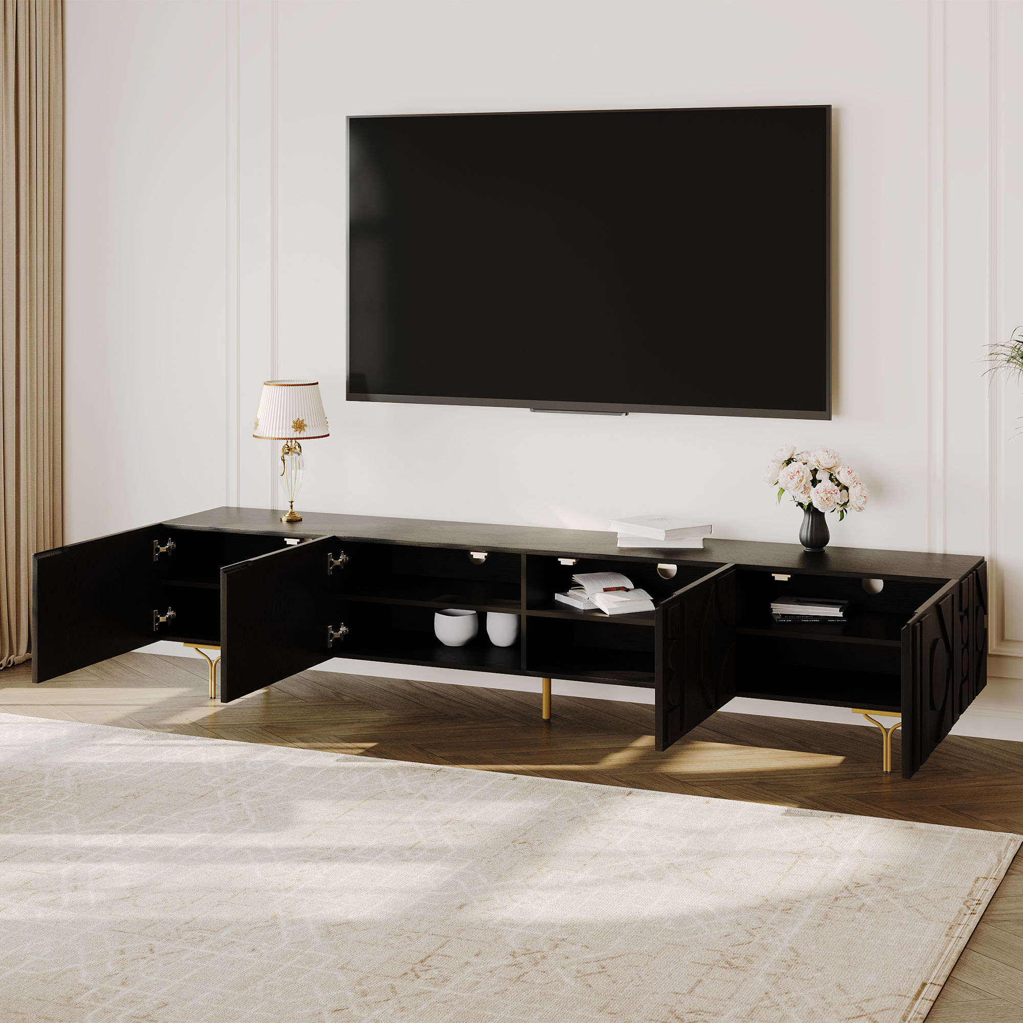 Mid Century Modern Smoky MDF TV Stands