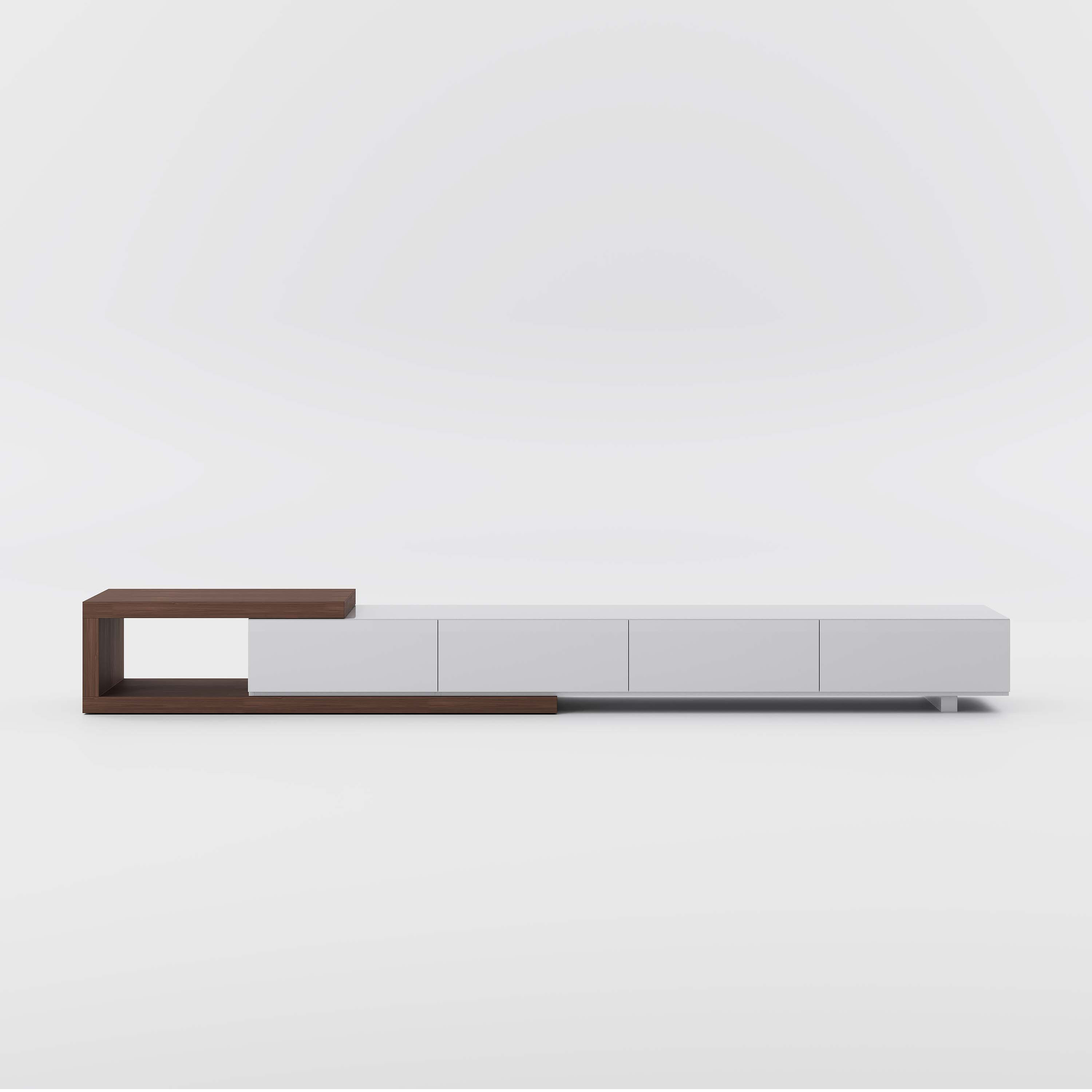 White & Walnut MDF TV Stands