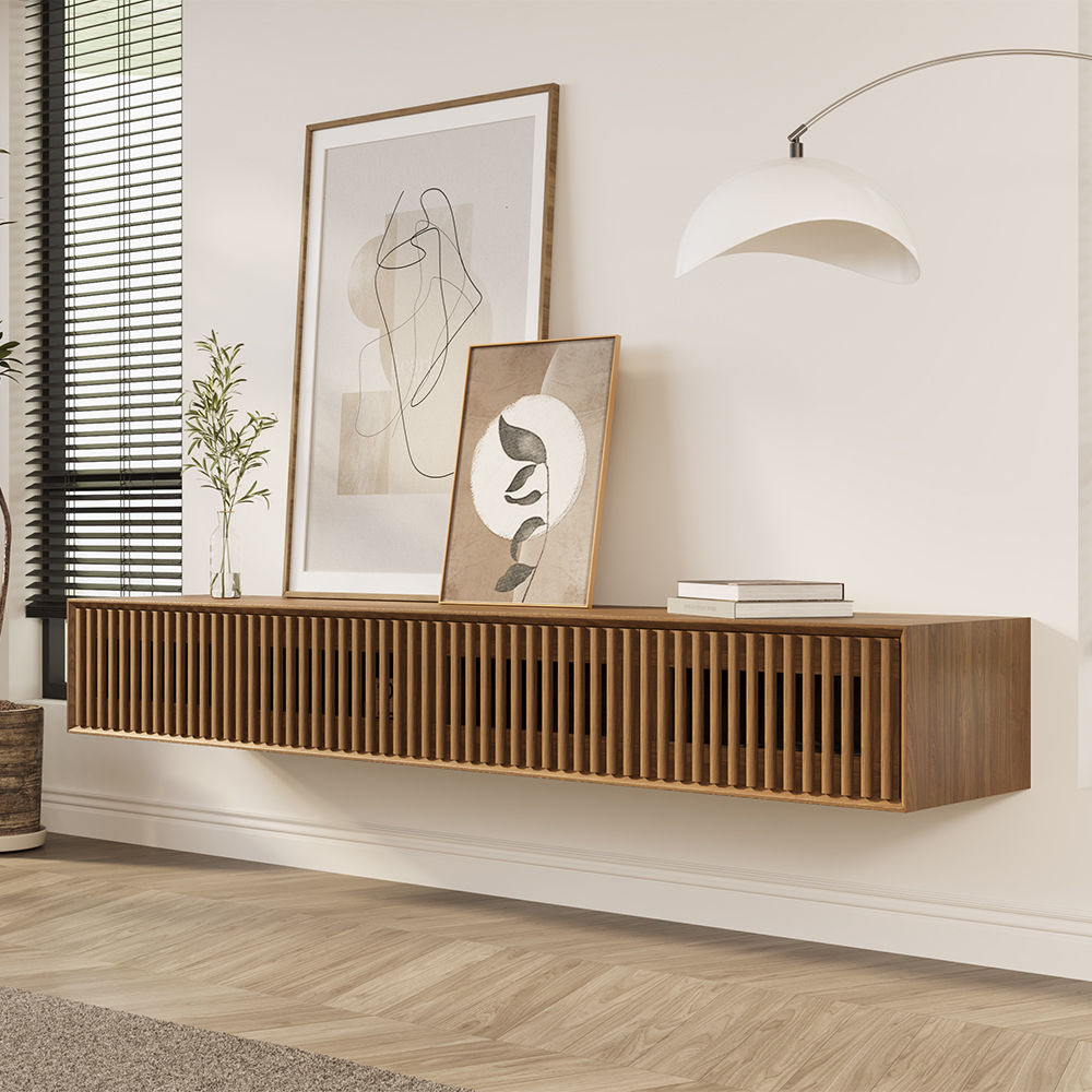 VISION Walnut Color MDF TV Stands