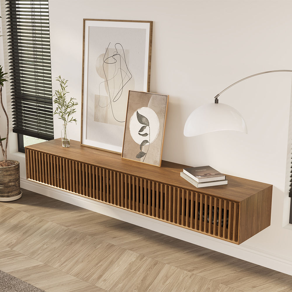 Modern Walnut Color MDF TV Stands