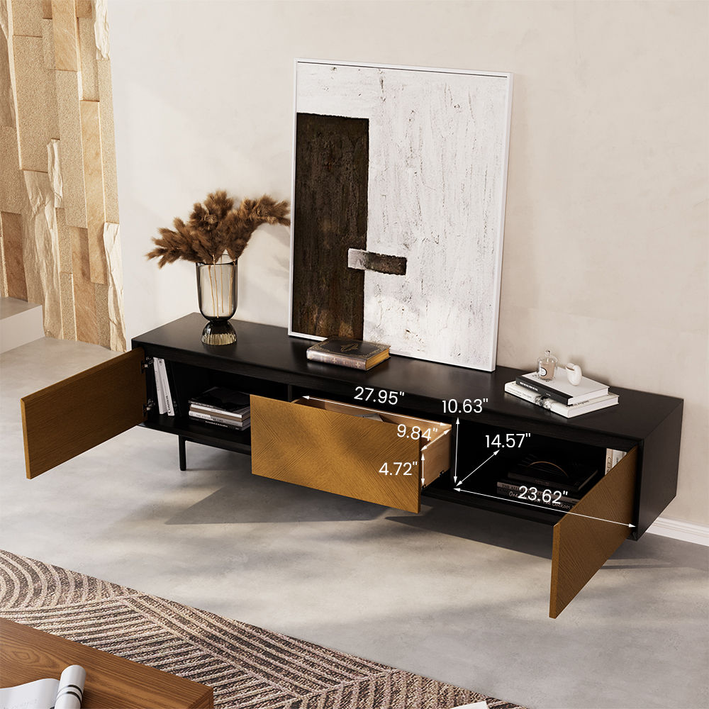 Wood Walnut & Black Ash Wood TV Stands