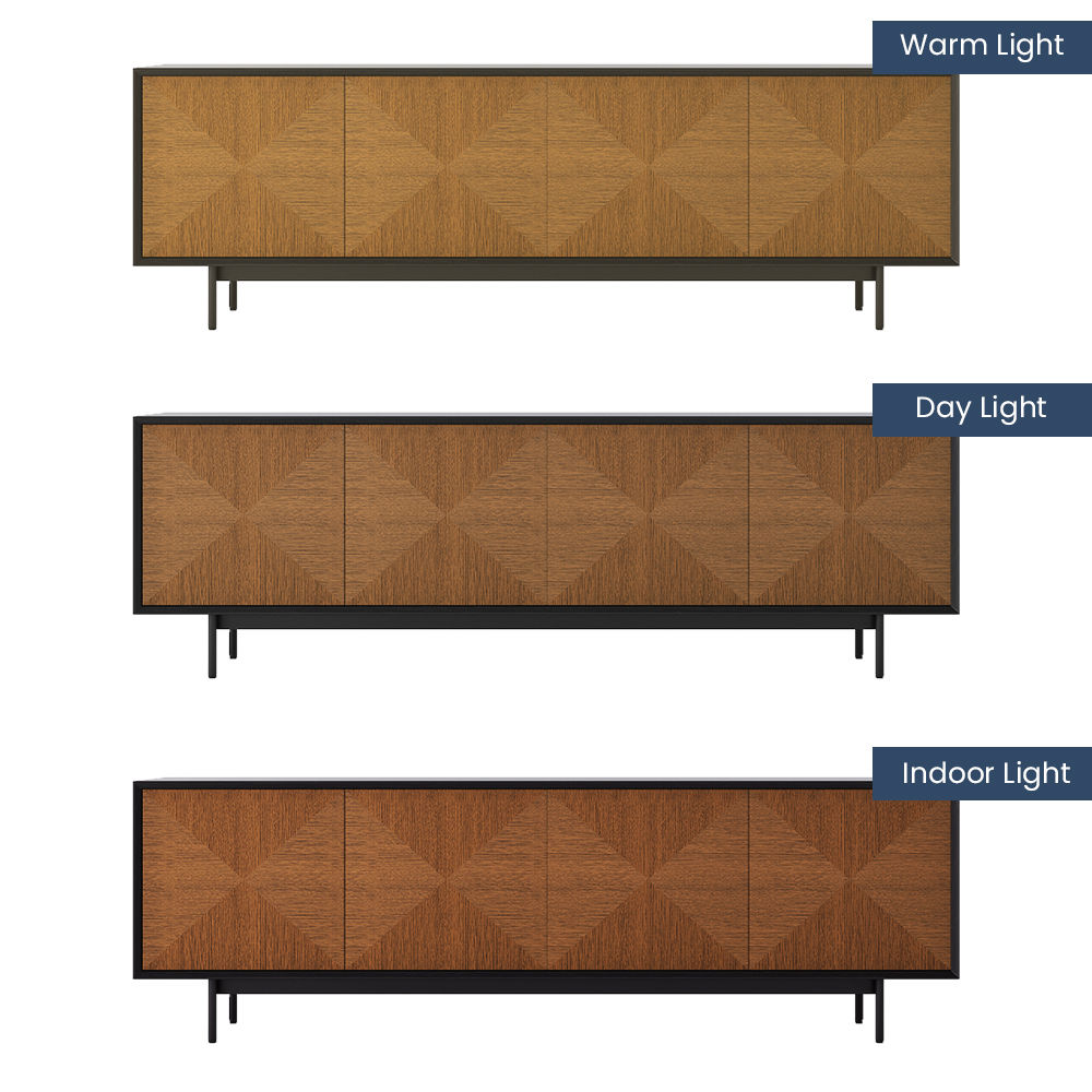 Partly Assemble Walnut & Black TV Stands