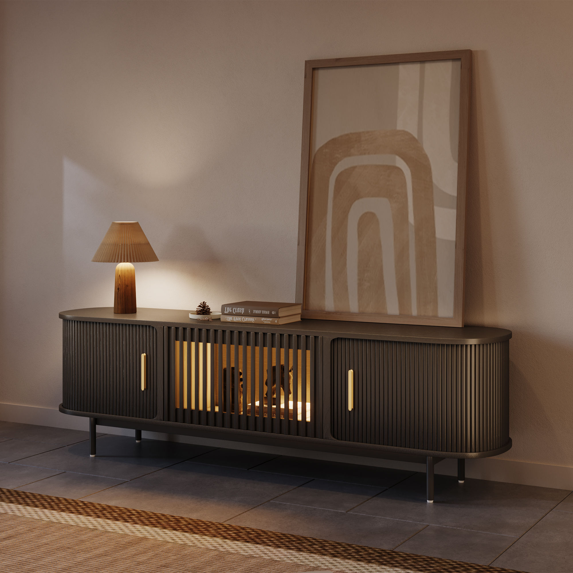 Black Plywood TV Stands
