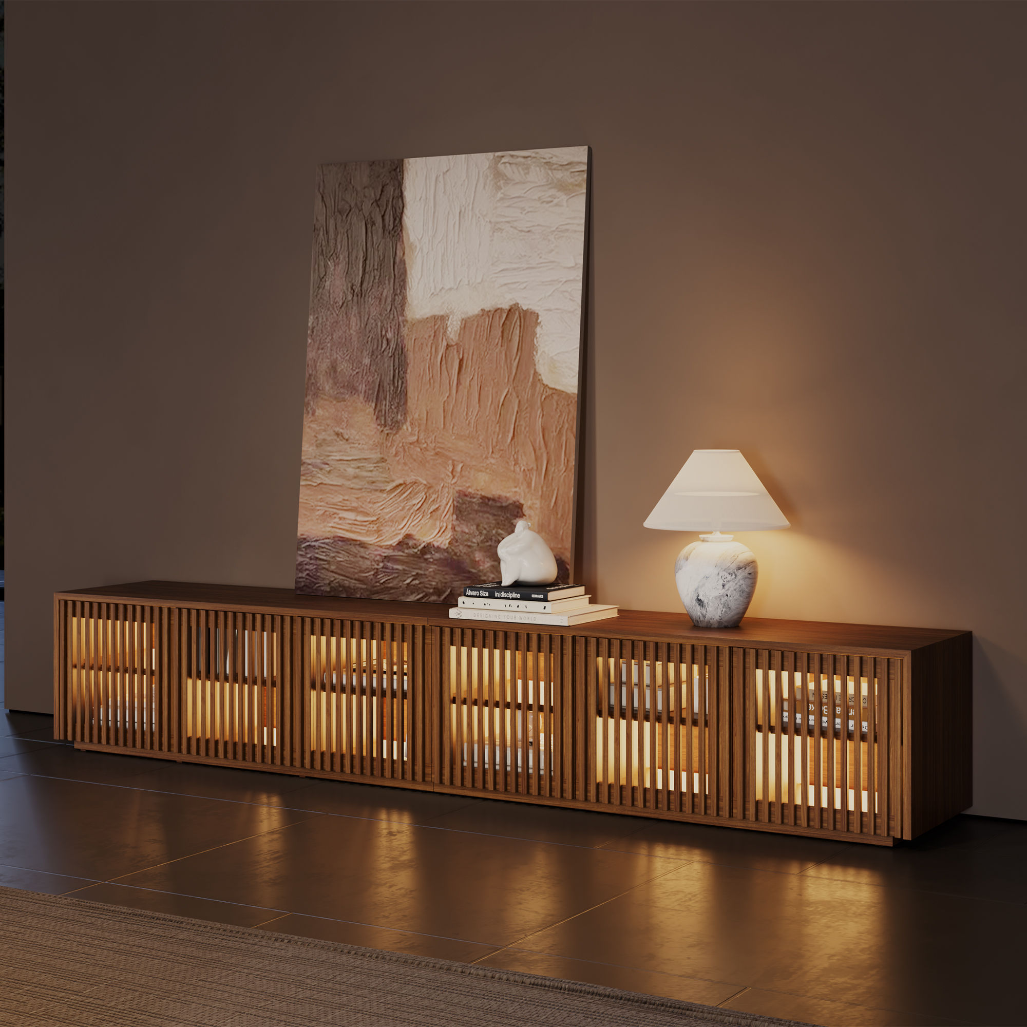 Dark Wood Plywood TV Stands