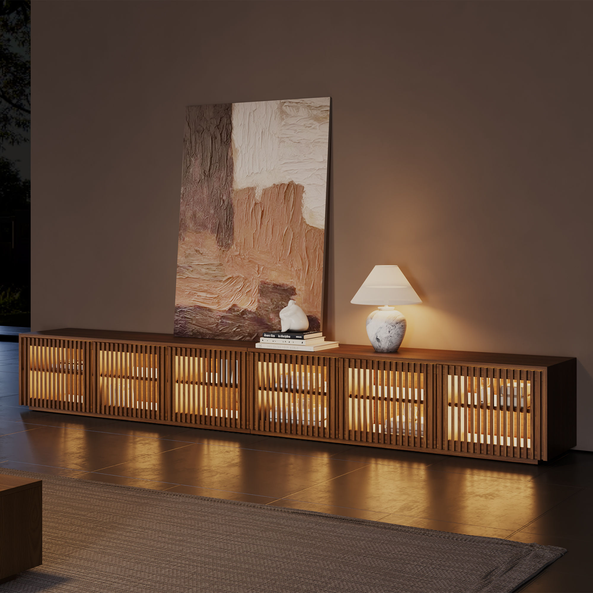 Dark Wood Plywood TV Stands