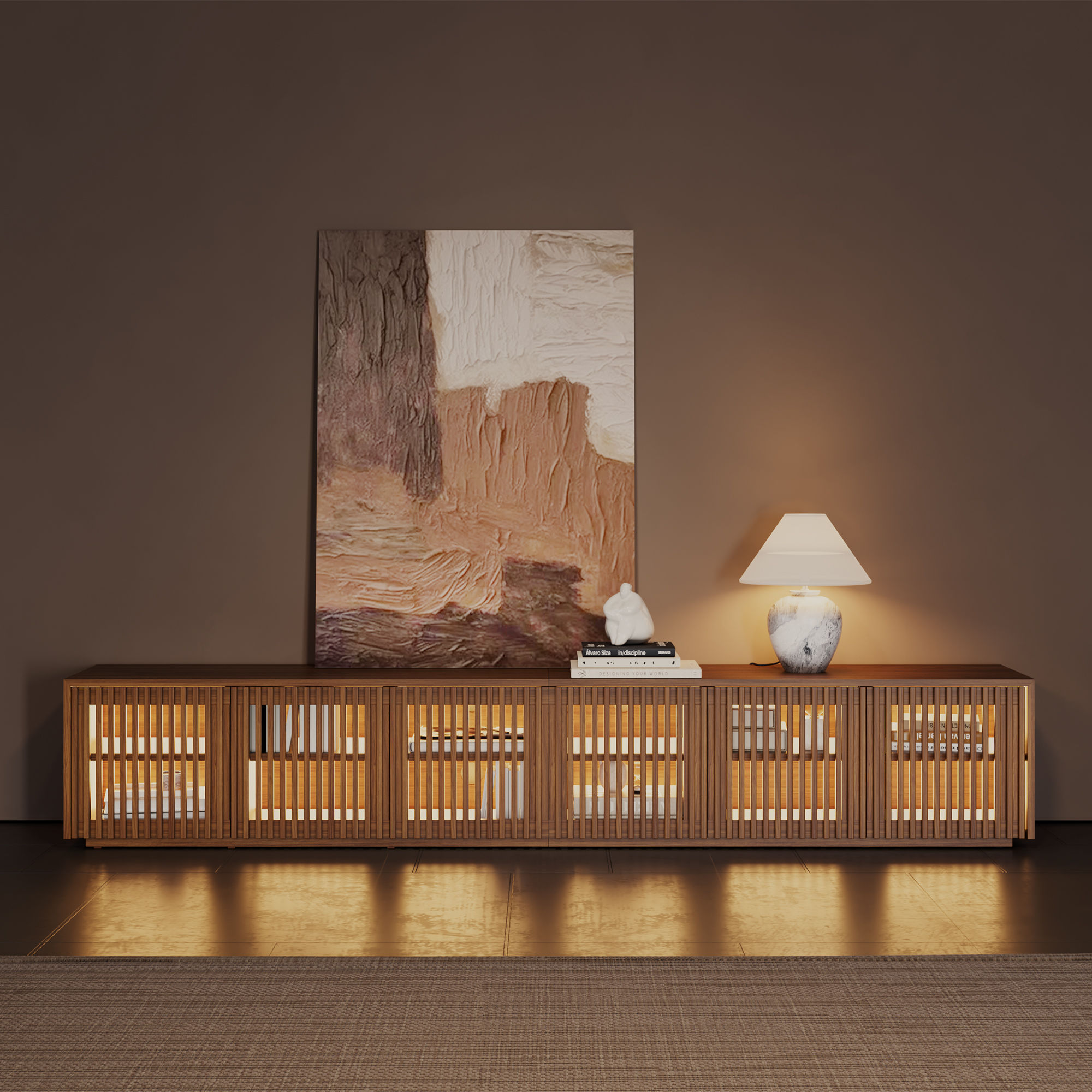 Dark Wood Plywood TV Stands