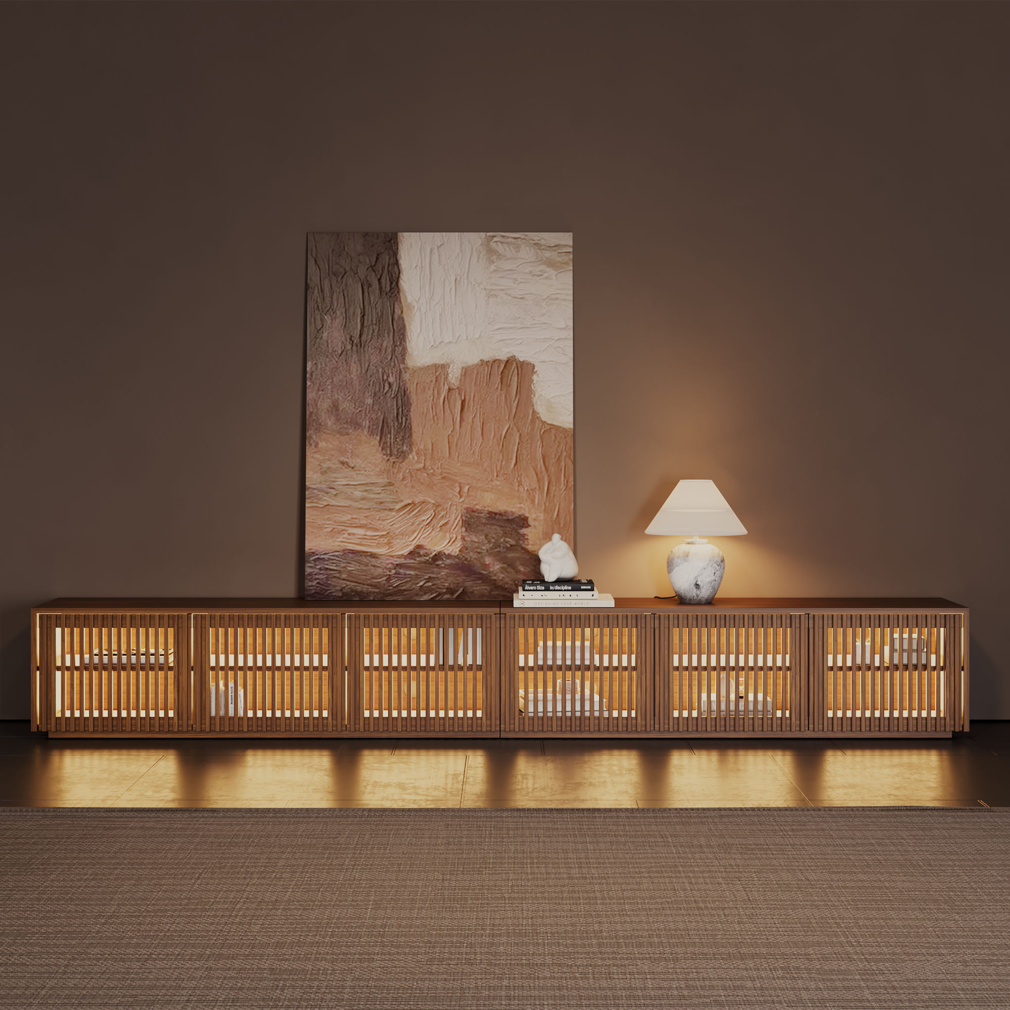 Dark Wood Plywood TV Stands