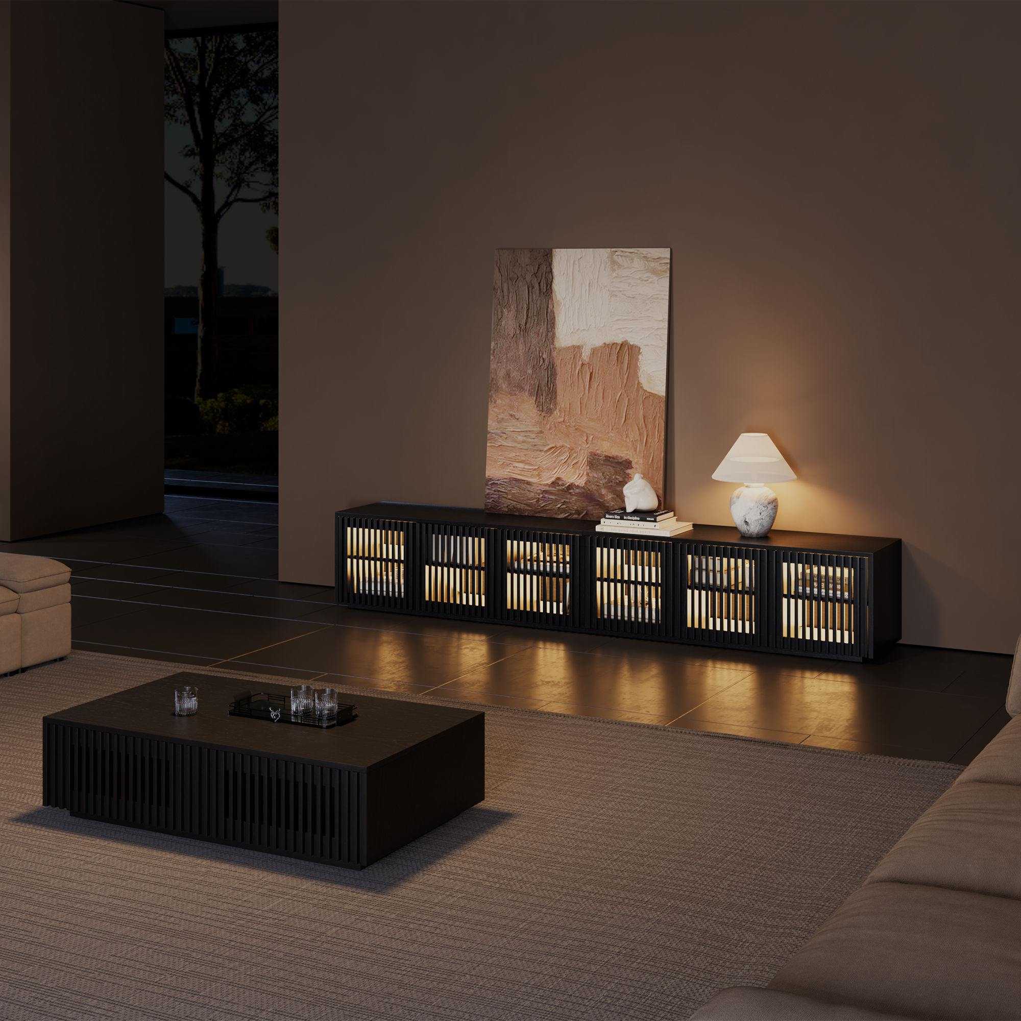 Black Plywood TV Stands