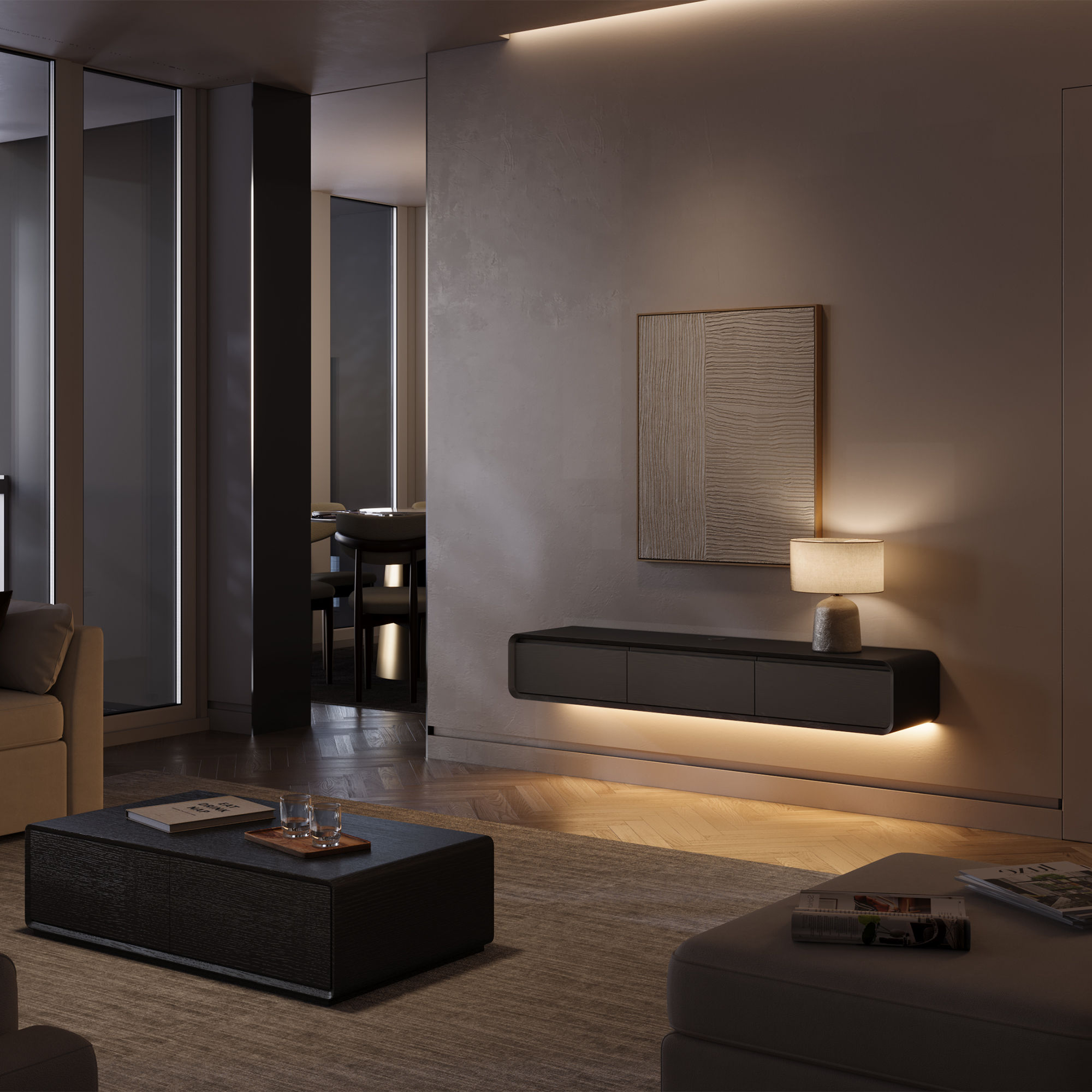 Black MDF TV Stands