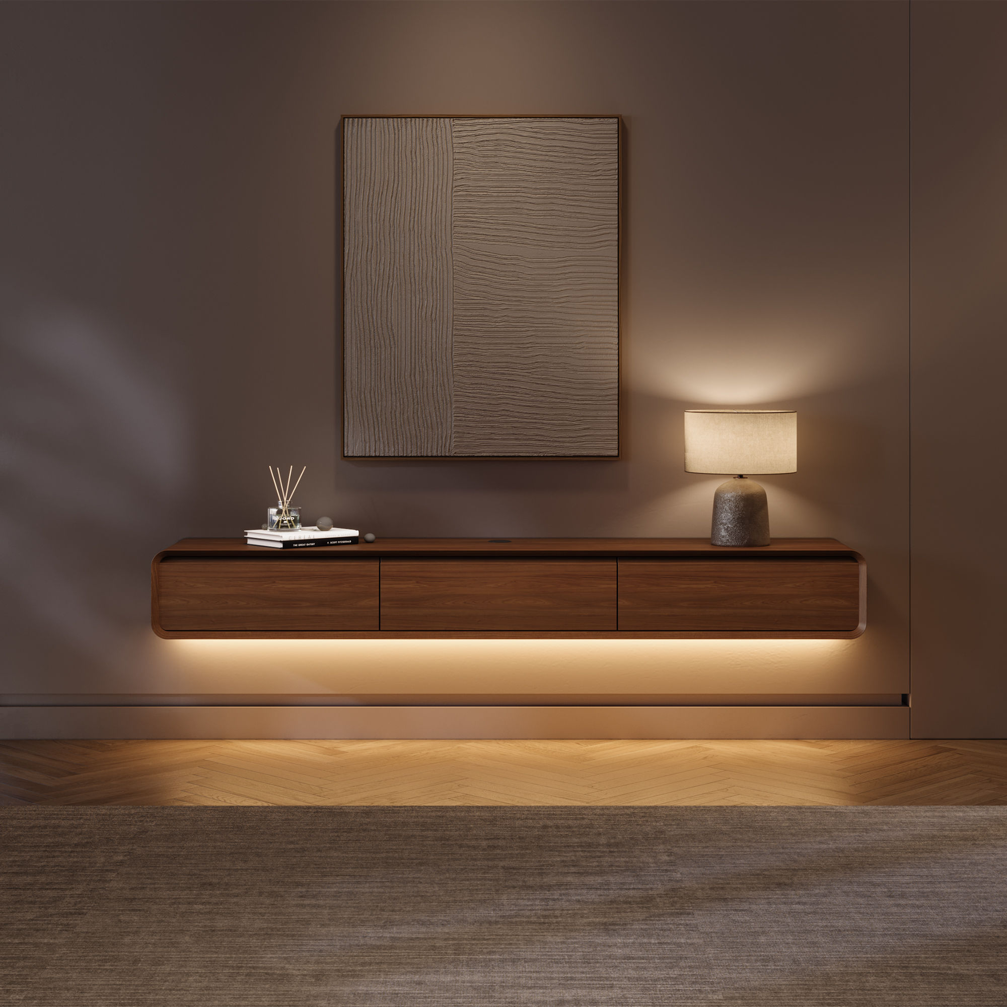 Dark Wood MDF  TV Stands