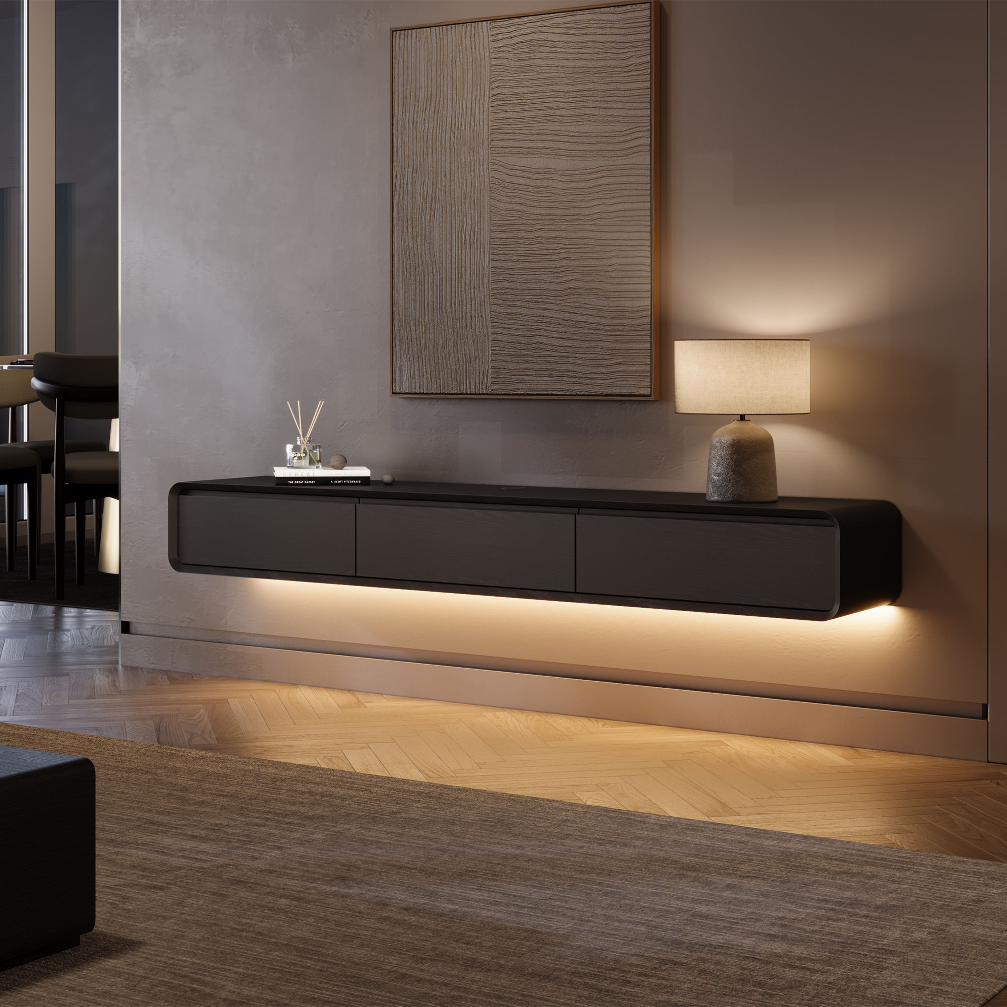 Black MDF TV Stands