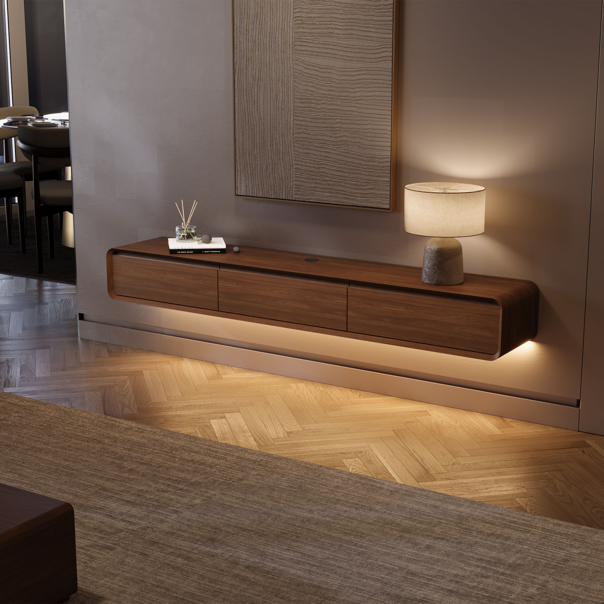 Dark Wood MDF  TV Stands