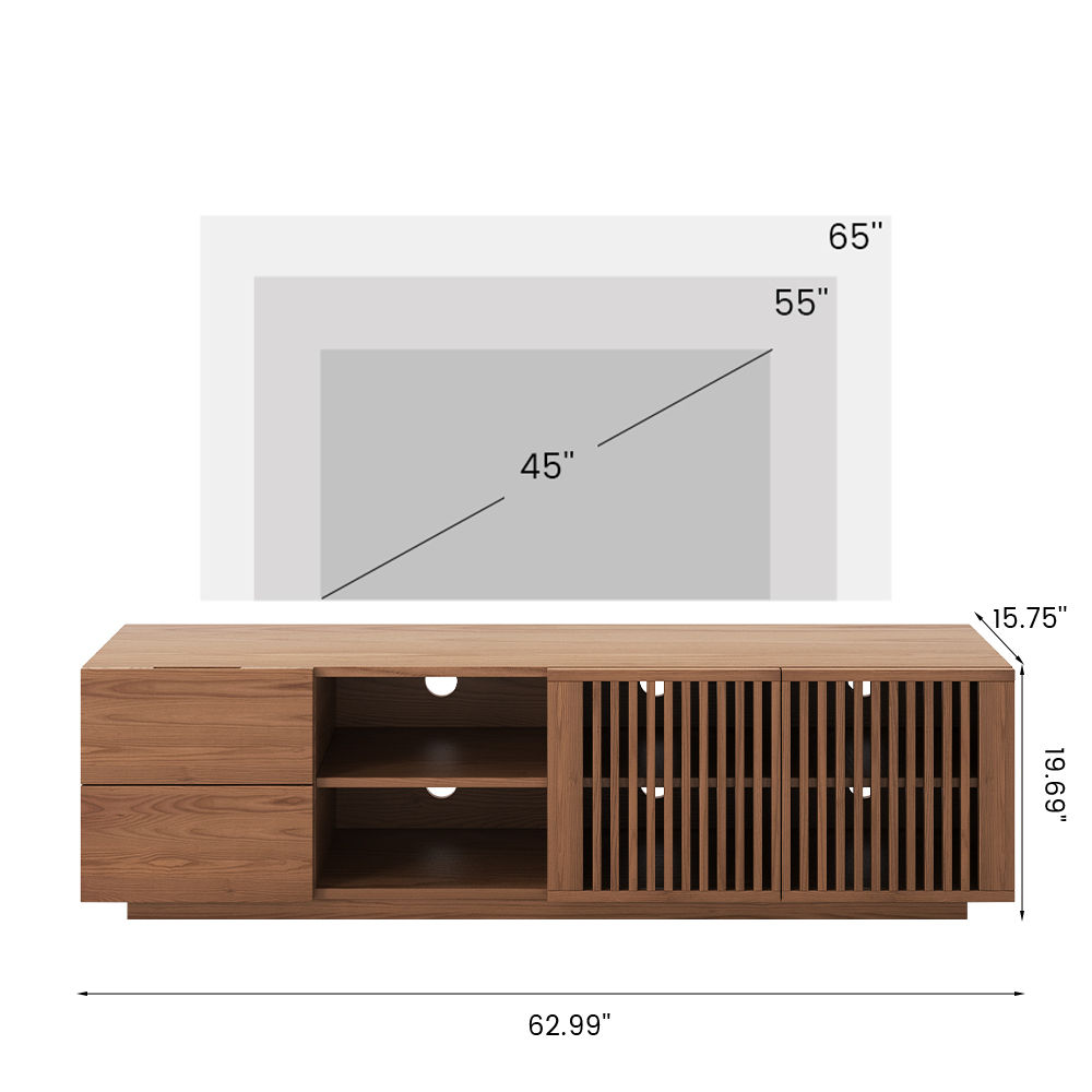 VISION Walnut Color Plywood TV Stands