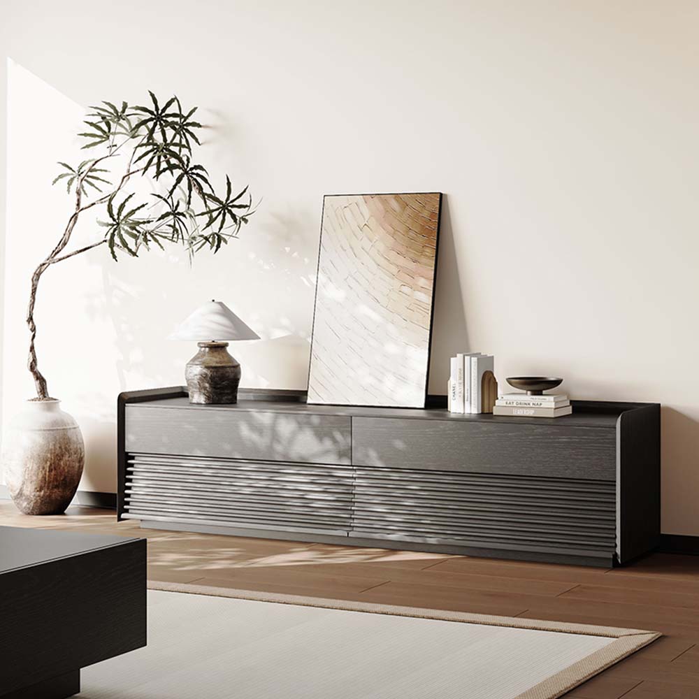Fully Assemble Black Plywood TV Stands