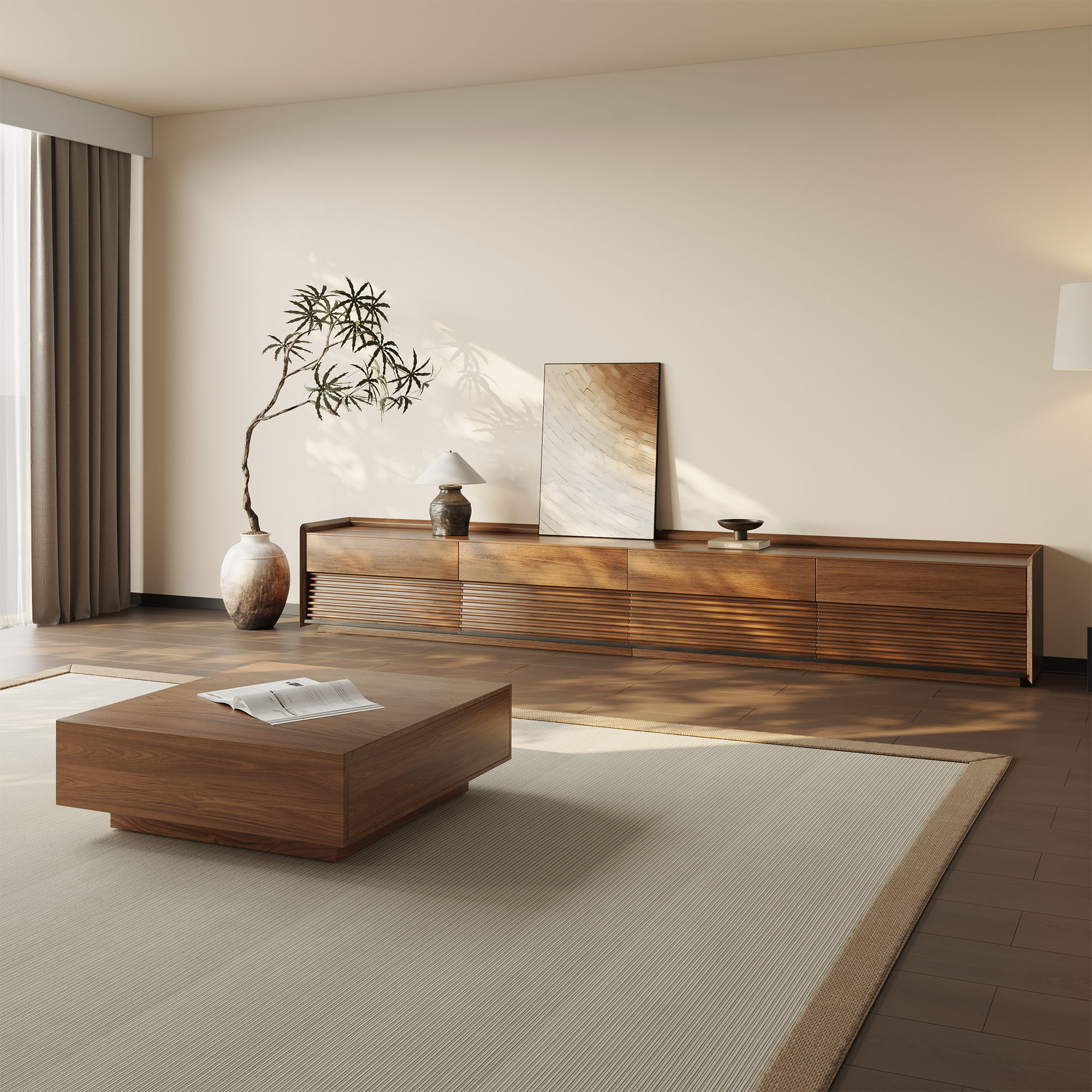Walnut Plywood TV Stands