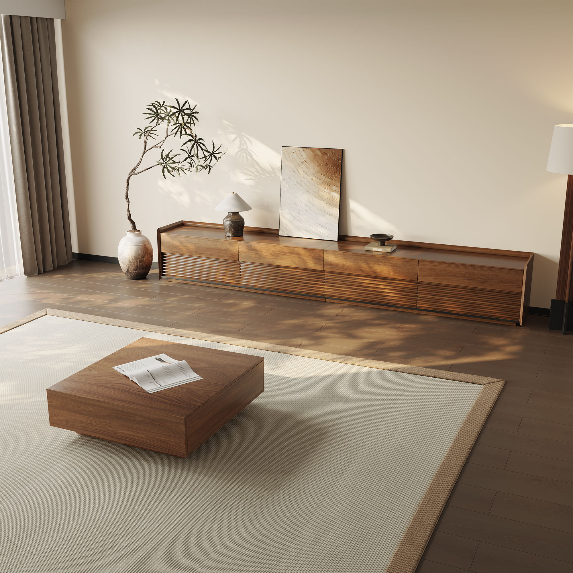 Walnut Plywood TV Stands