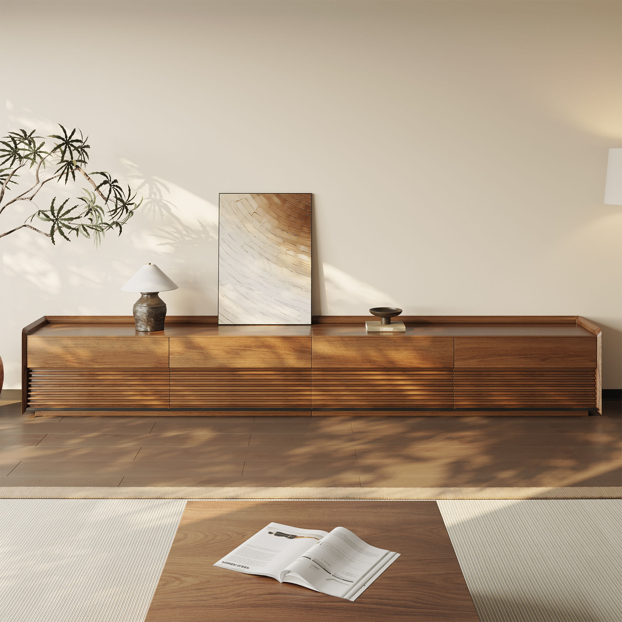 Walnut Plywood TV Stands