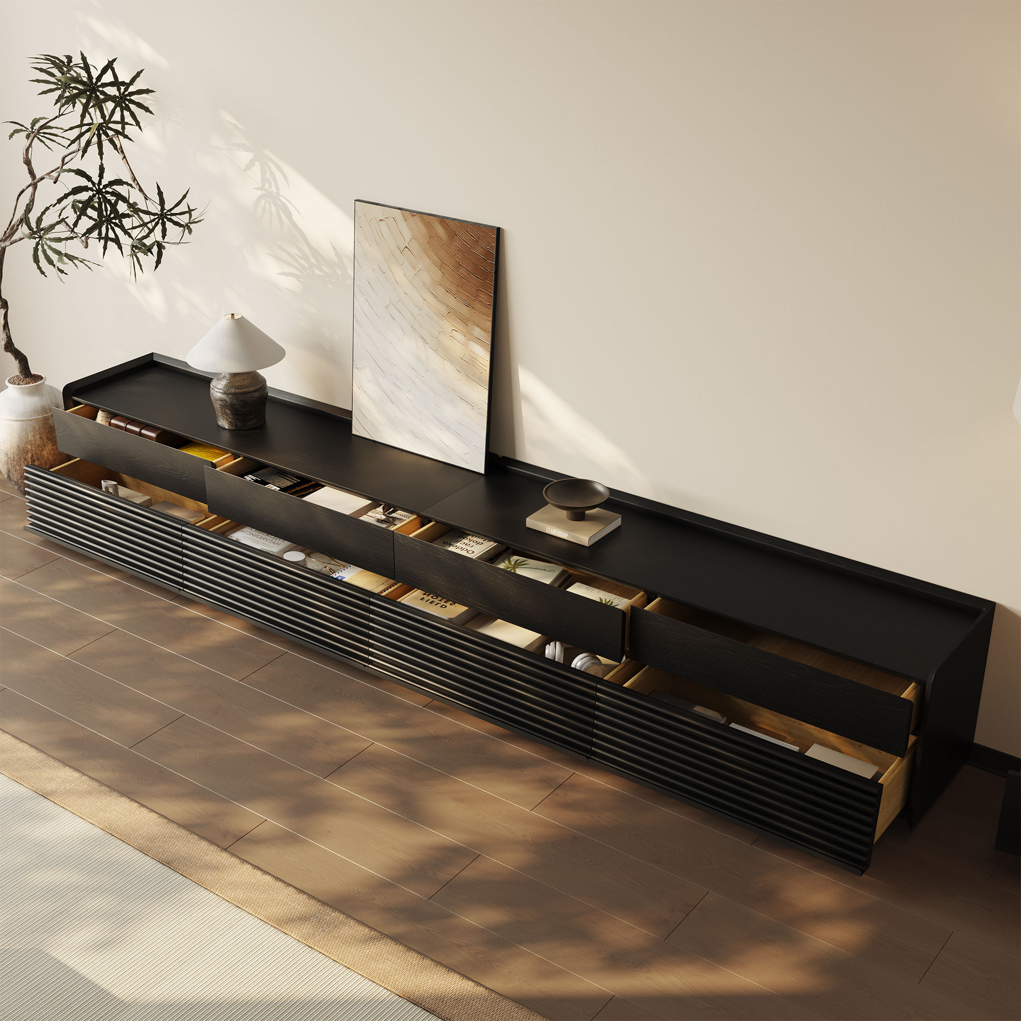 Black Plywood TV Stands