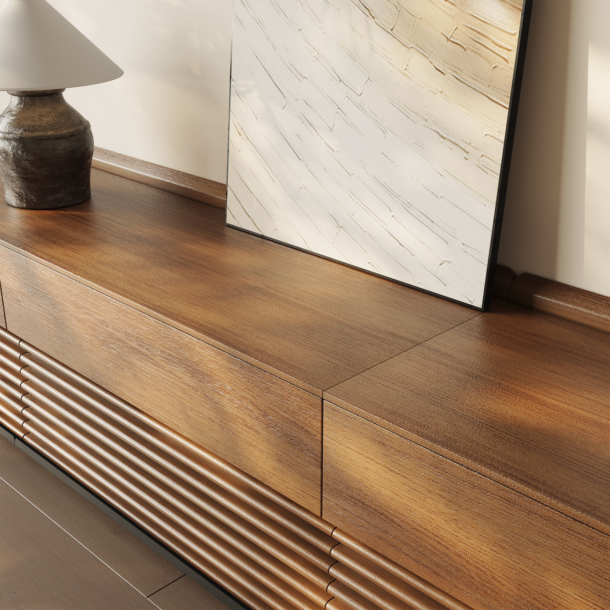 Walnut Plywood TV Stands